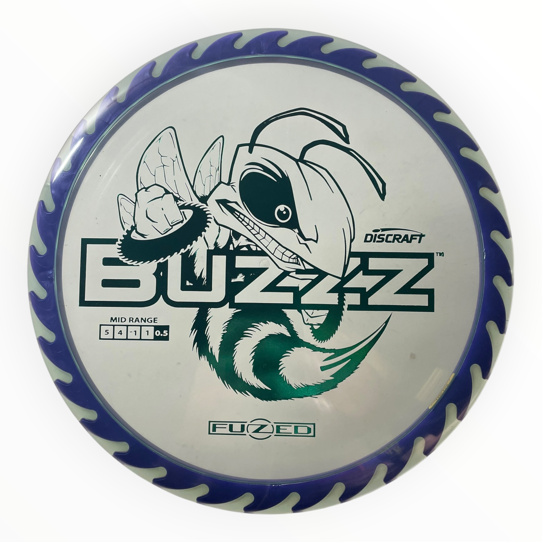 Discraft Buzzz | Fuzed Line | Purple/Green 173g (Buzzzsaw) Disc Golf