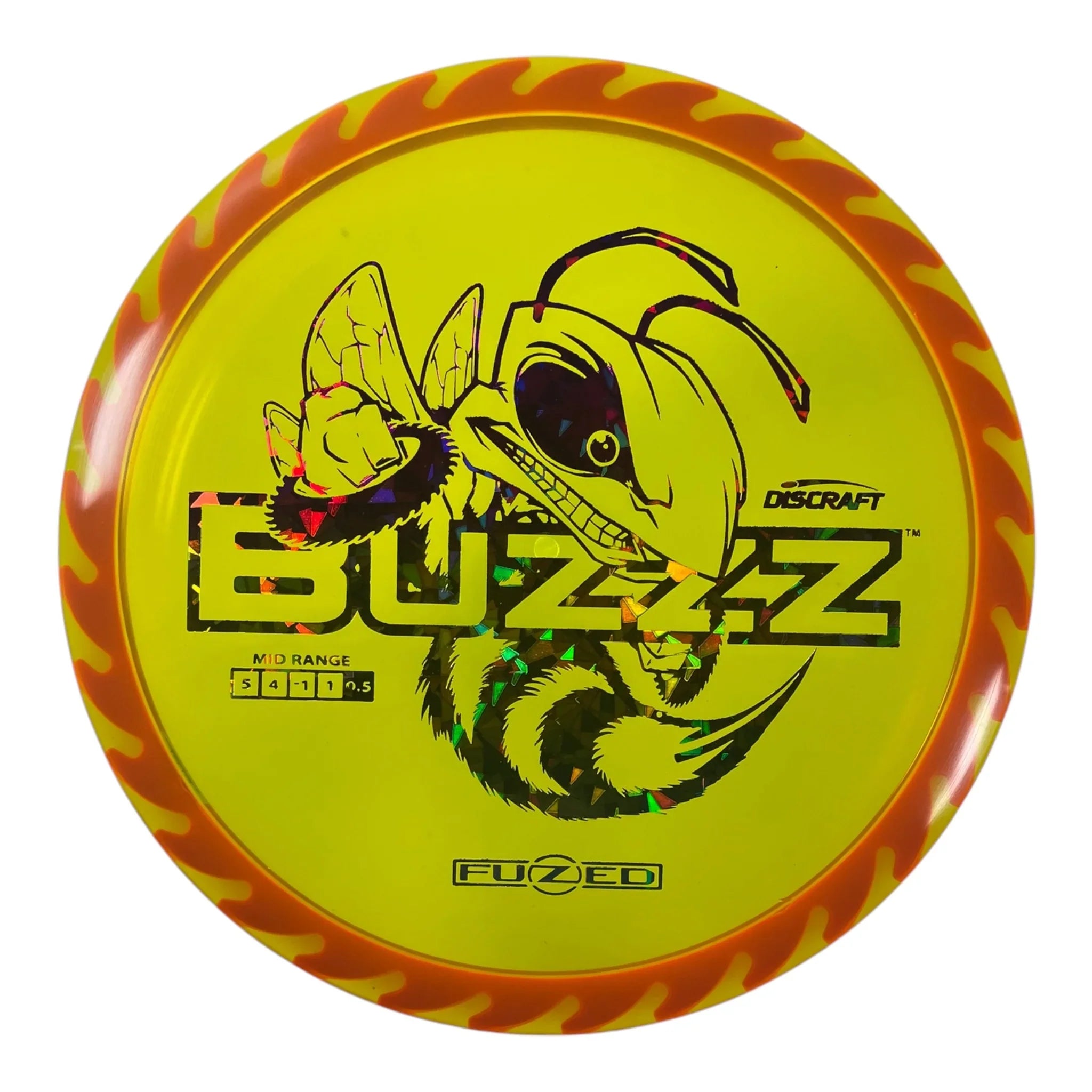Discraft Buzzz | Fuzed Line | Yellow/Rainbow Holo 174g (Buzzzsaw) Disc Golf