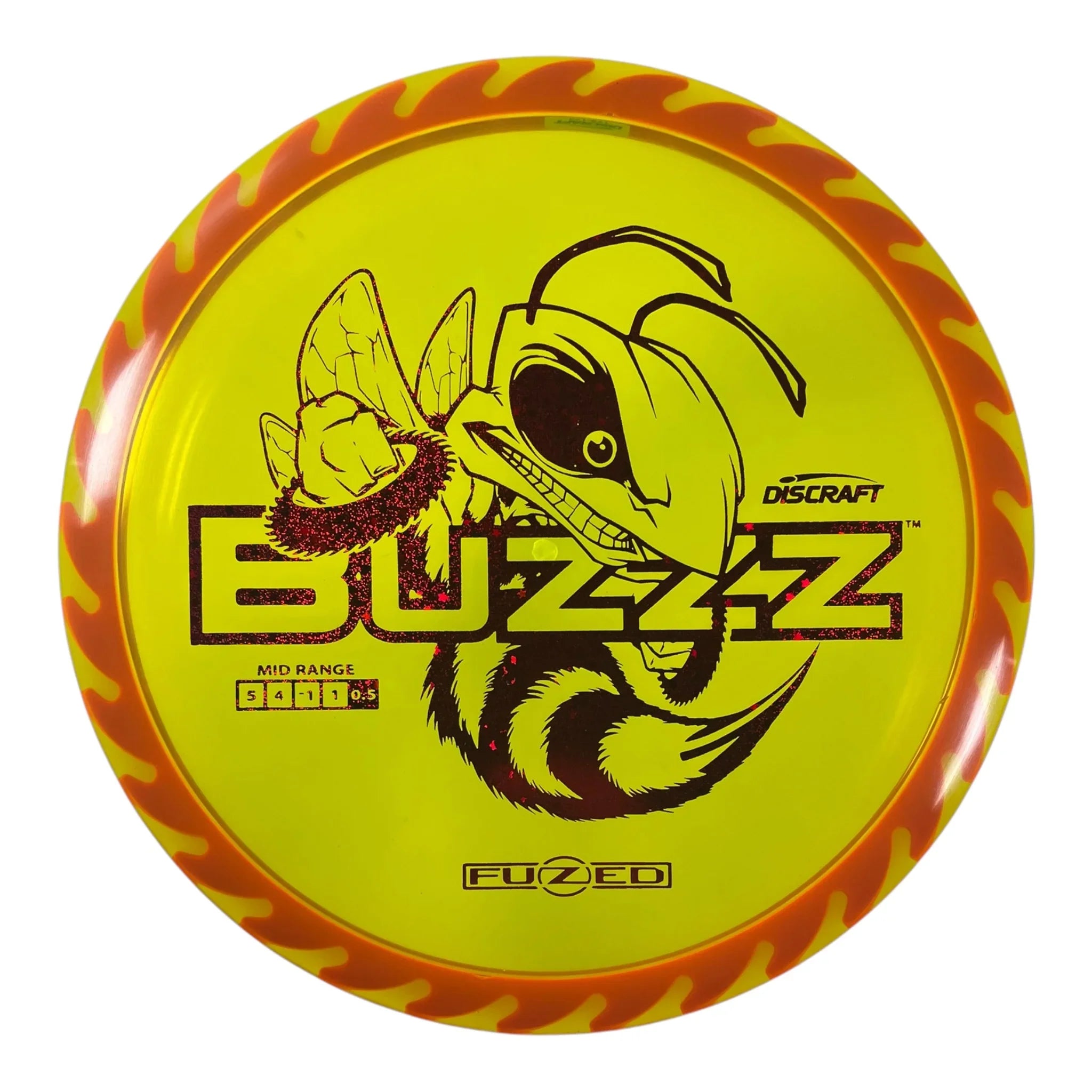 Discraft Buzzz | Fuzed Line | Yellow/Red Sparkle 174g (Buzzzsaw) Disc Golf