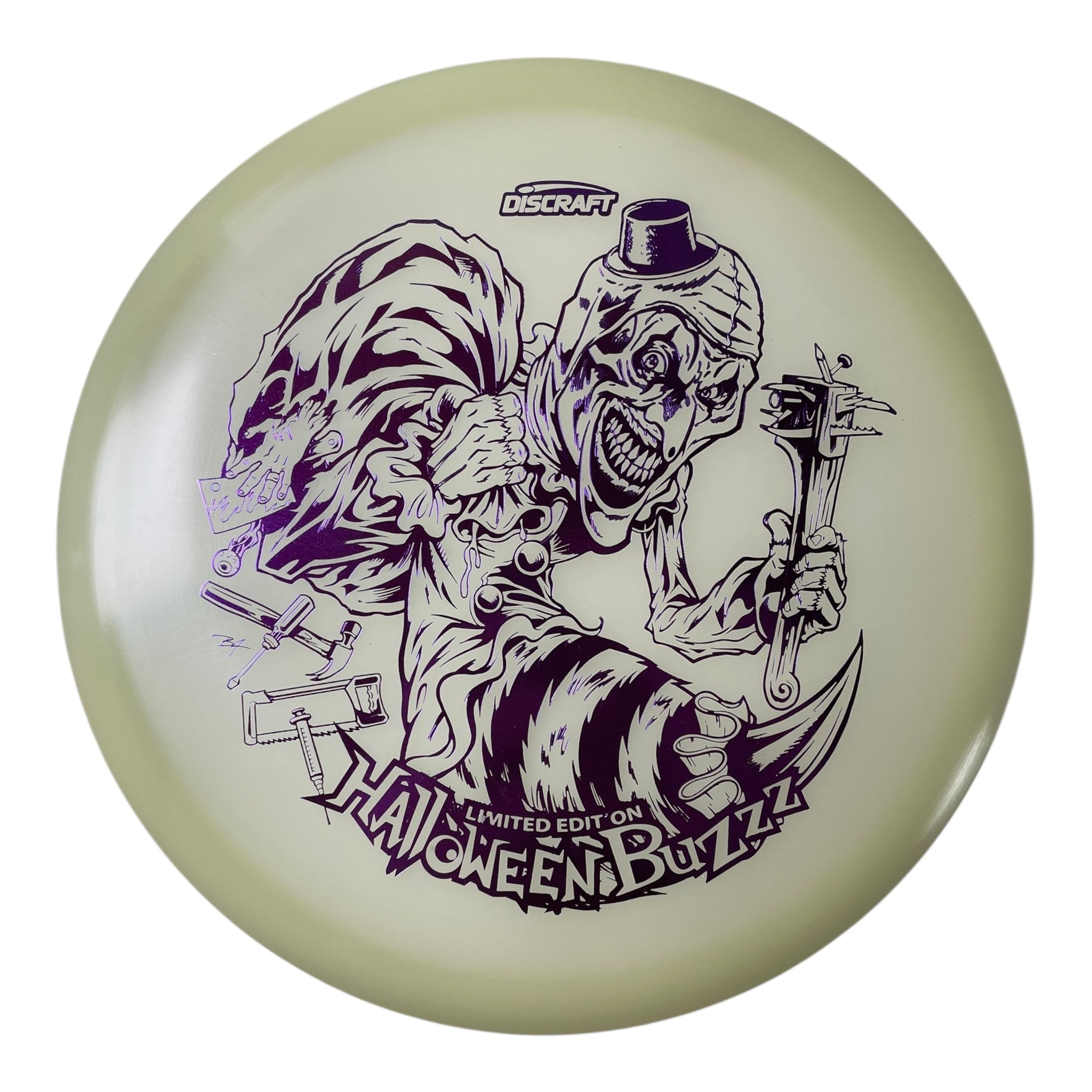 Discraft Buzzz | Mega-Glo | Halloween/Purple 2025 178g Disc Golf