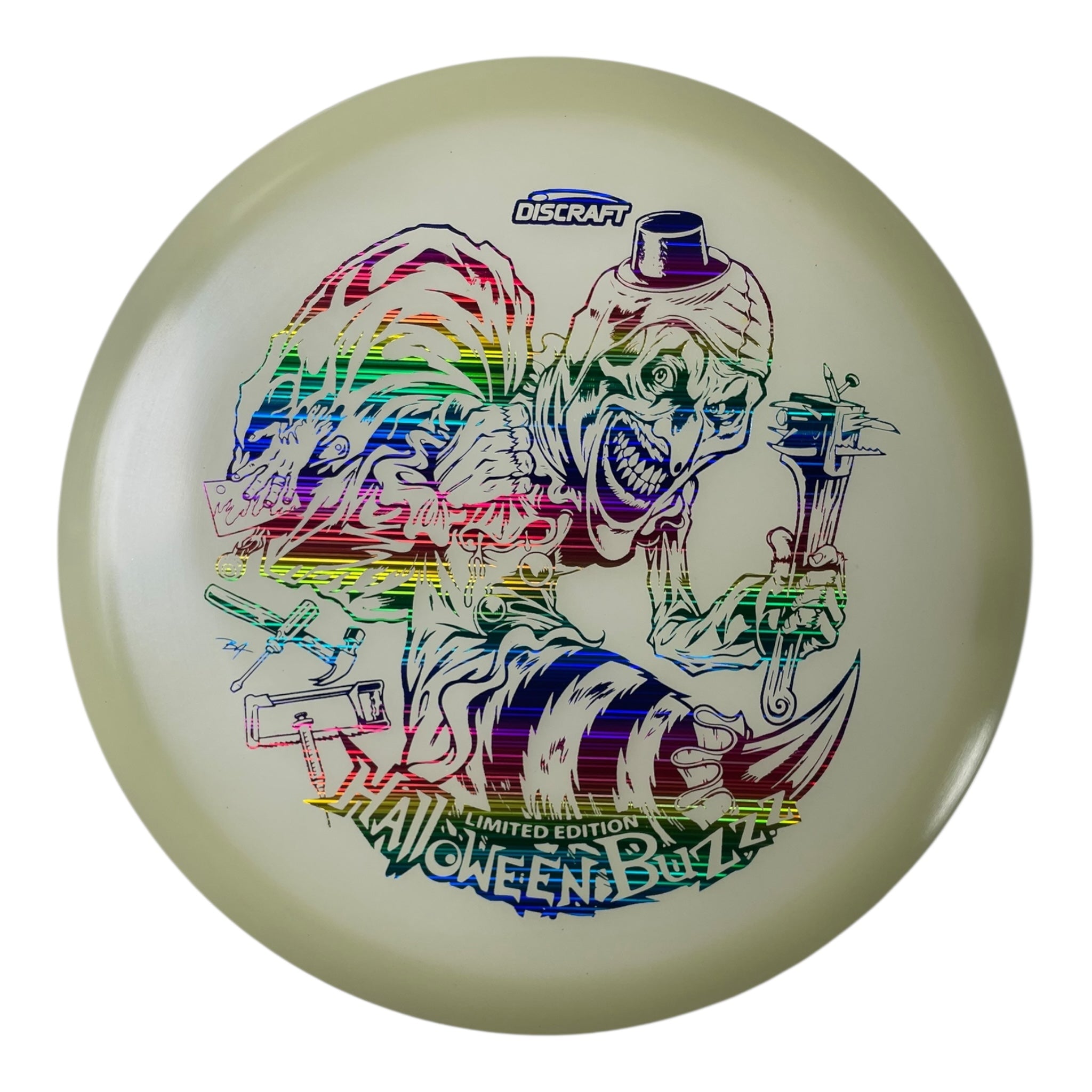 Discraft Buzzz | Mega-Glo | Halloween/Rainbow 2025 178g Disc Golf