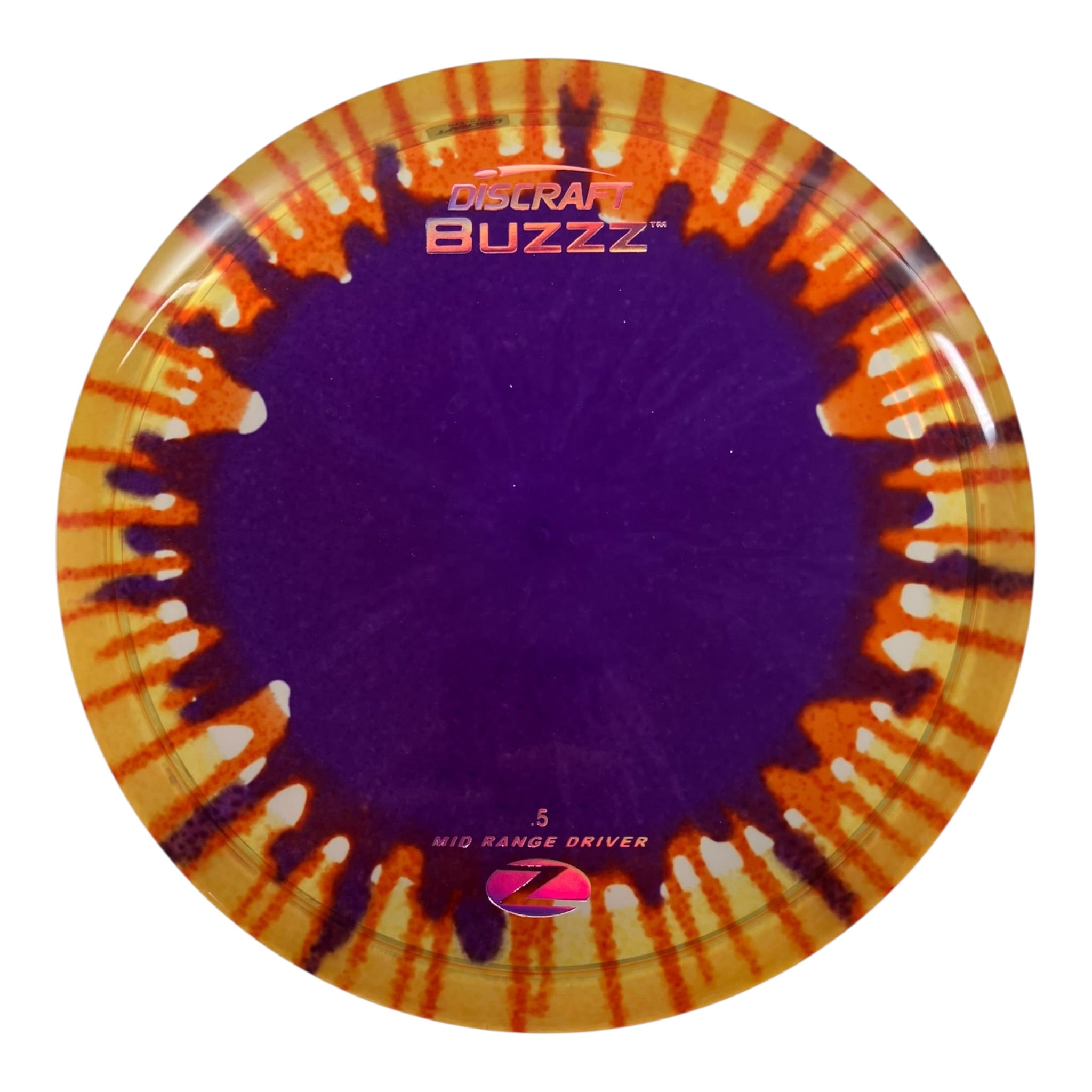 Discraft Buzzz | Z Line Fly Dye | Purple/Orange/Holo 175g Disc Golf