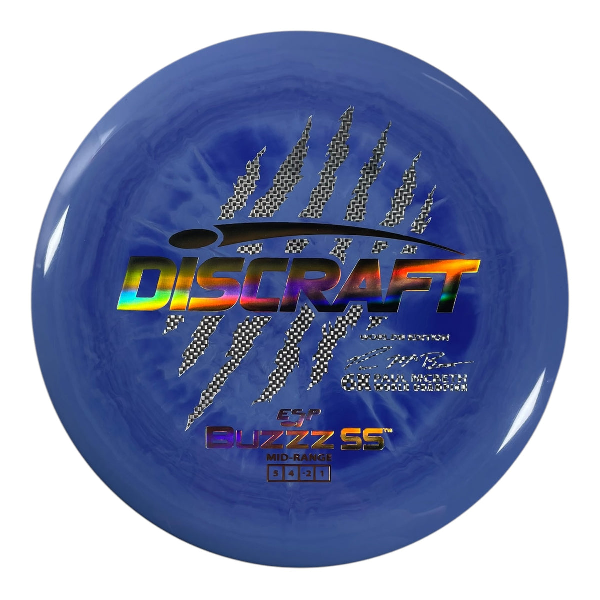 Discraft Buzzz SS | ESP | Blue/Holo 180g (Paul McBeth 6x Claw) Disc Golf