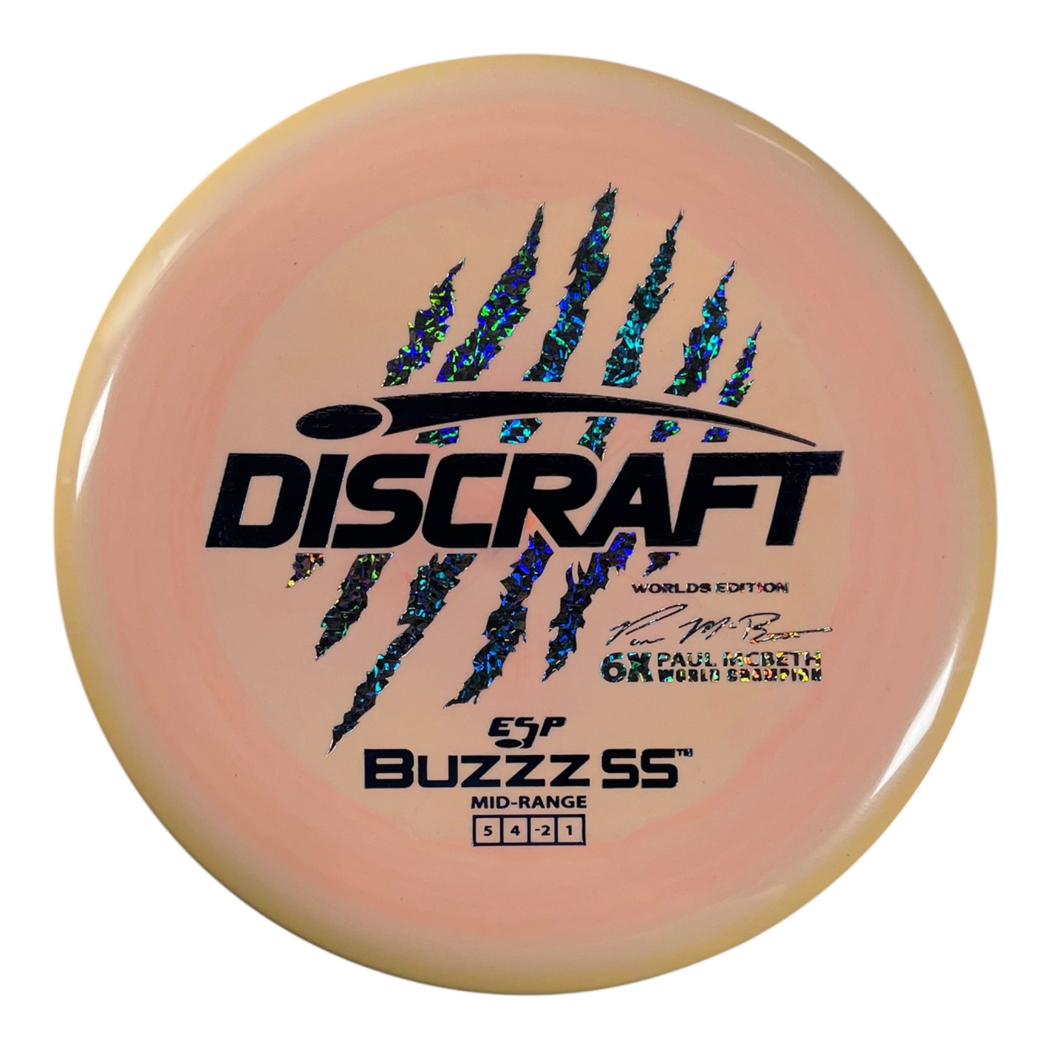 Discraft Buzzz SS | ESP | Tan/Holo 175g (Paul McBeth 6x Claw) Disc Golf