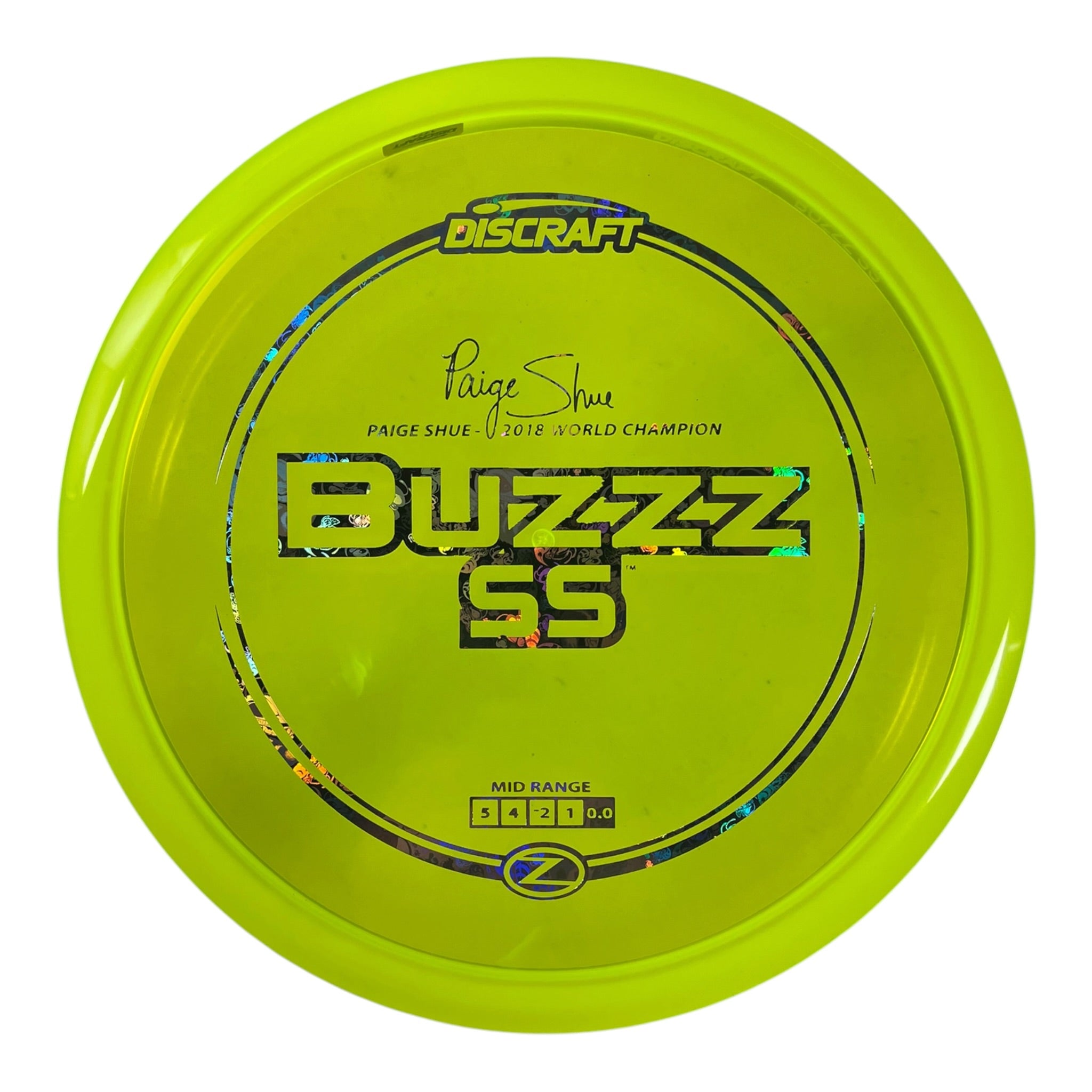 Discraft Buzzz SS | Z Line | Yellow/Buzzz Logo 177g (Paige Shue) Disc Golf