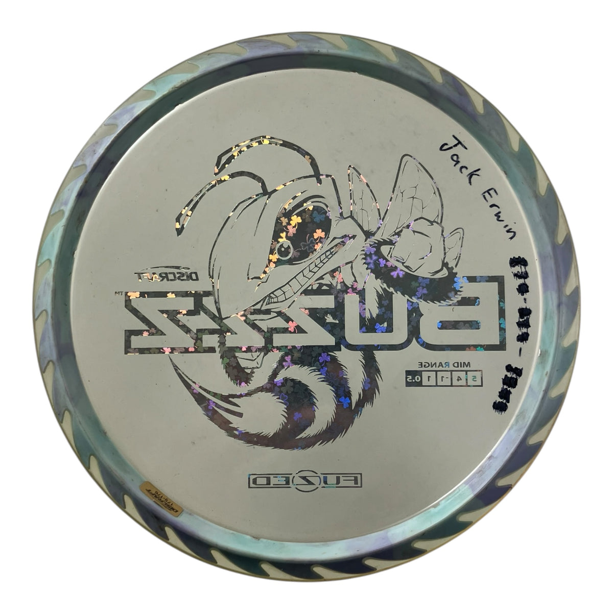 Discraft Buzzz - Used Good | Fuzed Line | White/Clovers 176g Disc Golf