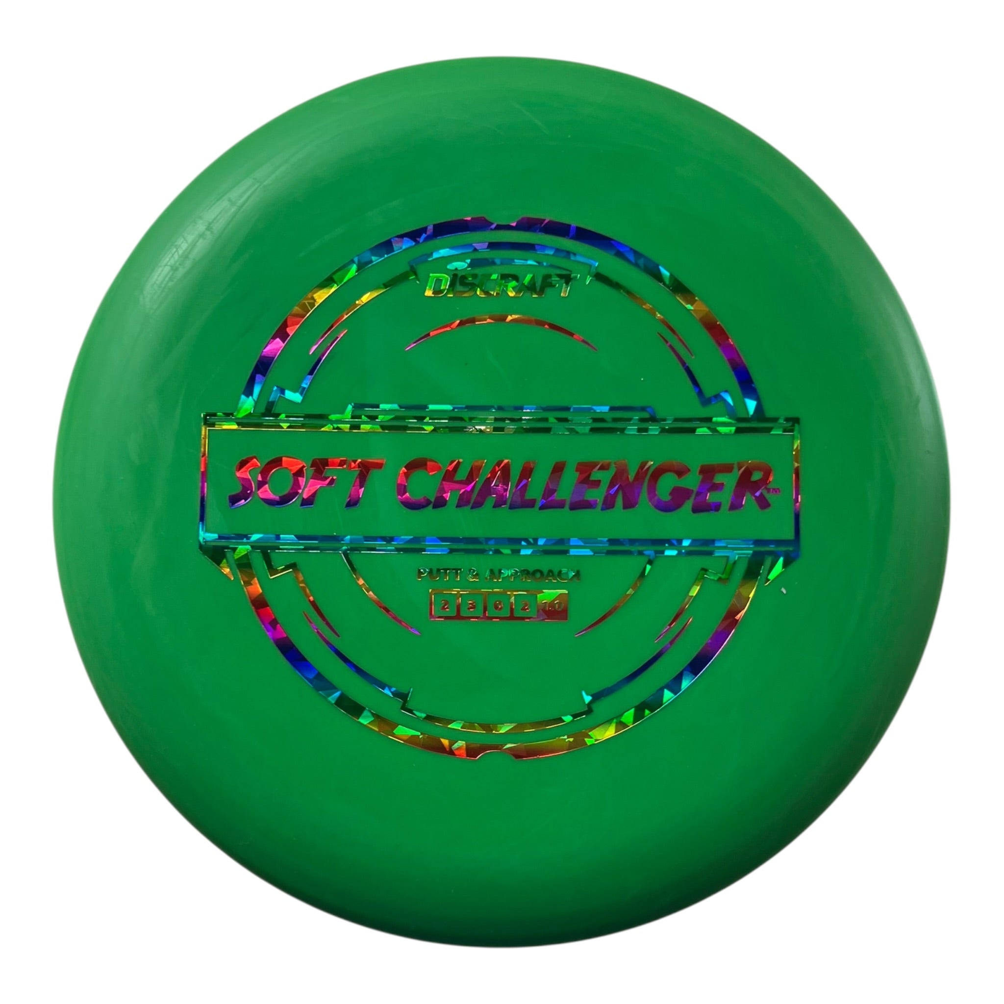 Discraft Challenger | Putter Line Soft | Green/Rainbow 168g Disc Golf