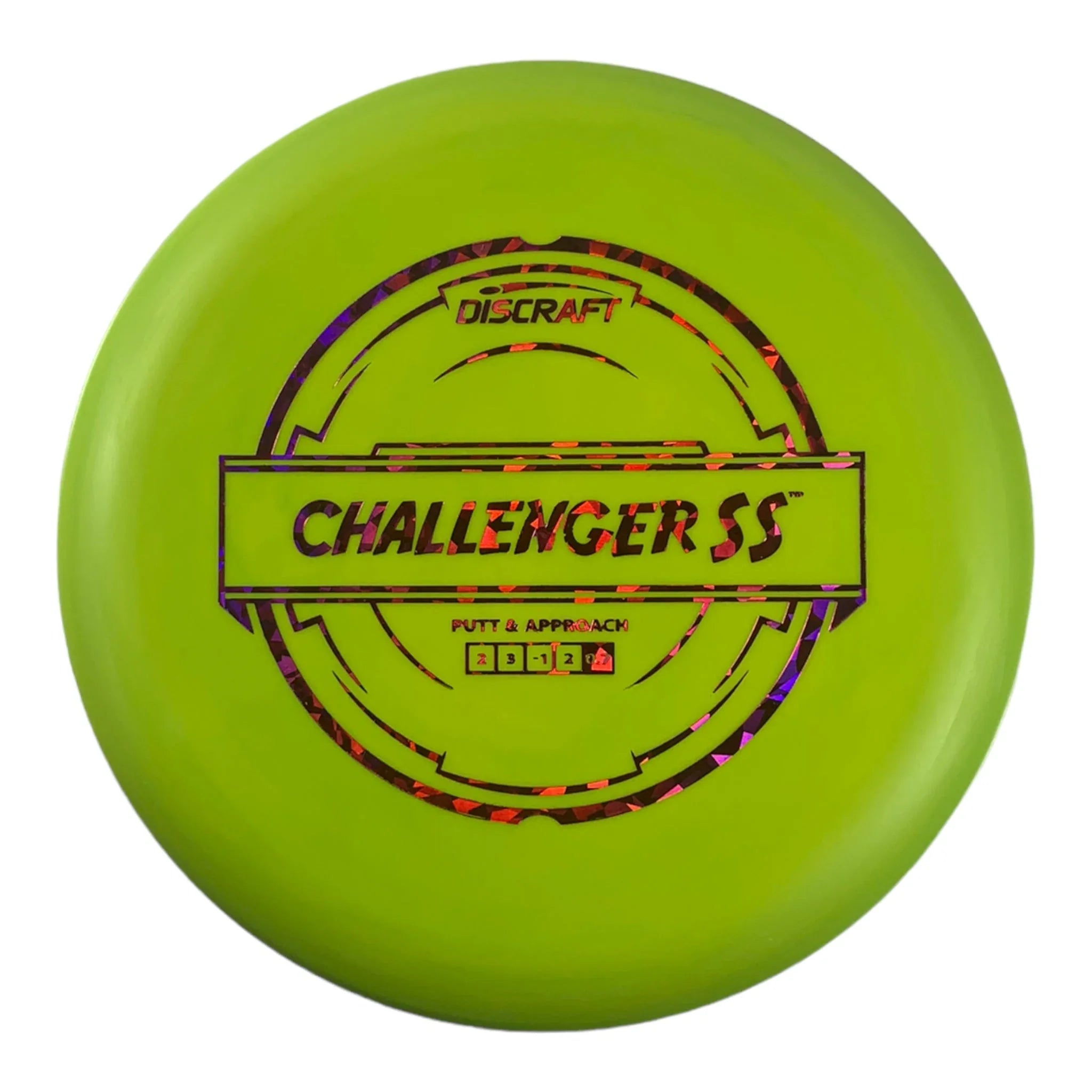 Discraft Challenger SS | Putter Line | Green/Pink 172g Disc Golf