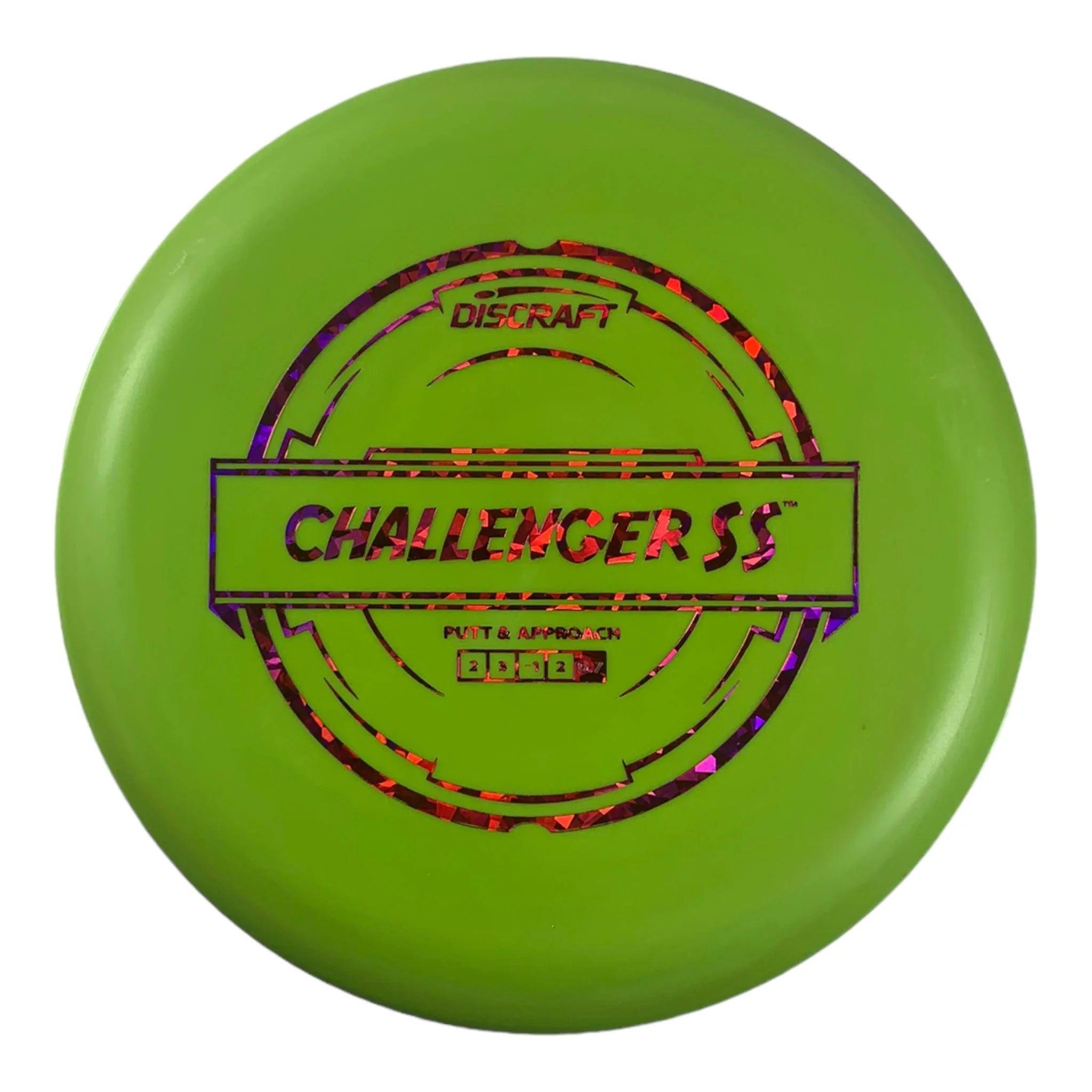 Discraft Challenger SS | Putter Line | Green/Pink 174g Disc Golf