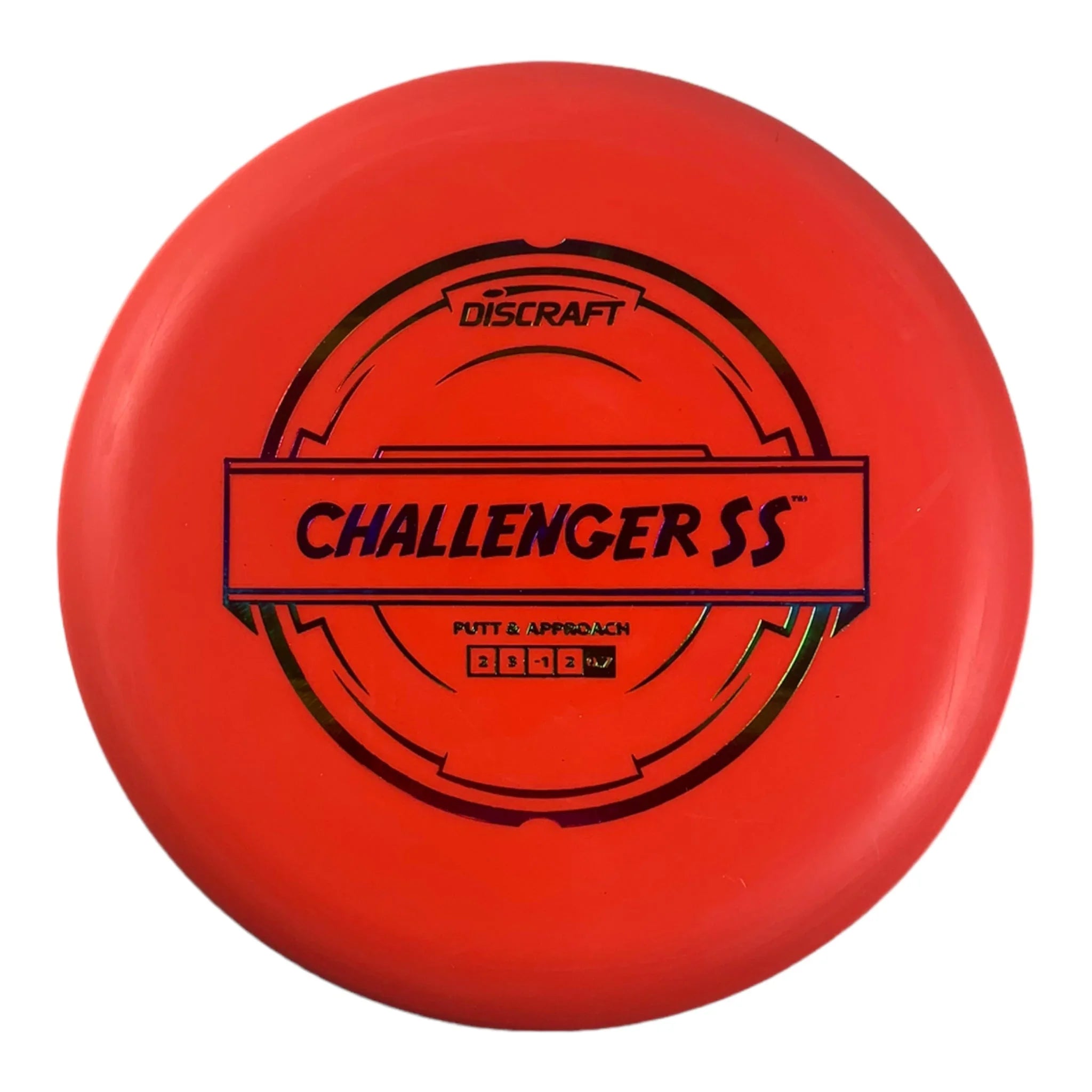 Discraft Challenger SS | Putter Line | Red/Rainbow 174g Disc Golf