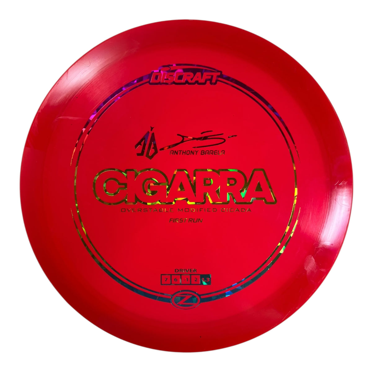 Discraft Cigarra - Used Excellent | Z Line | Red/Rainbow 173g (Anthony Barela) Disc Golf