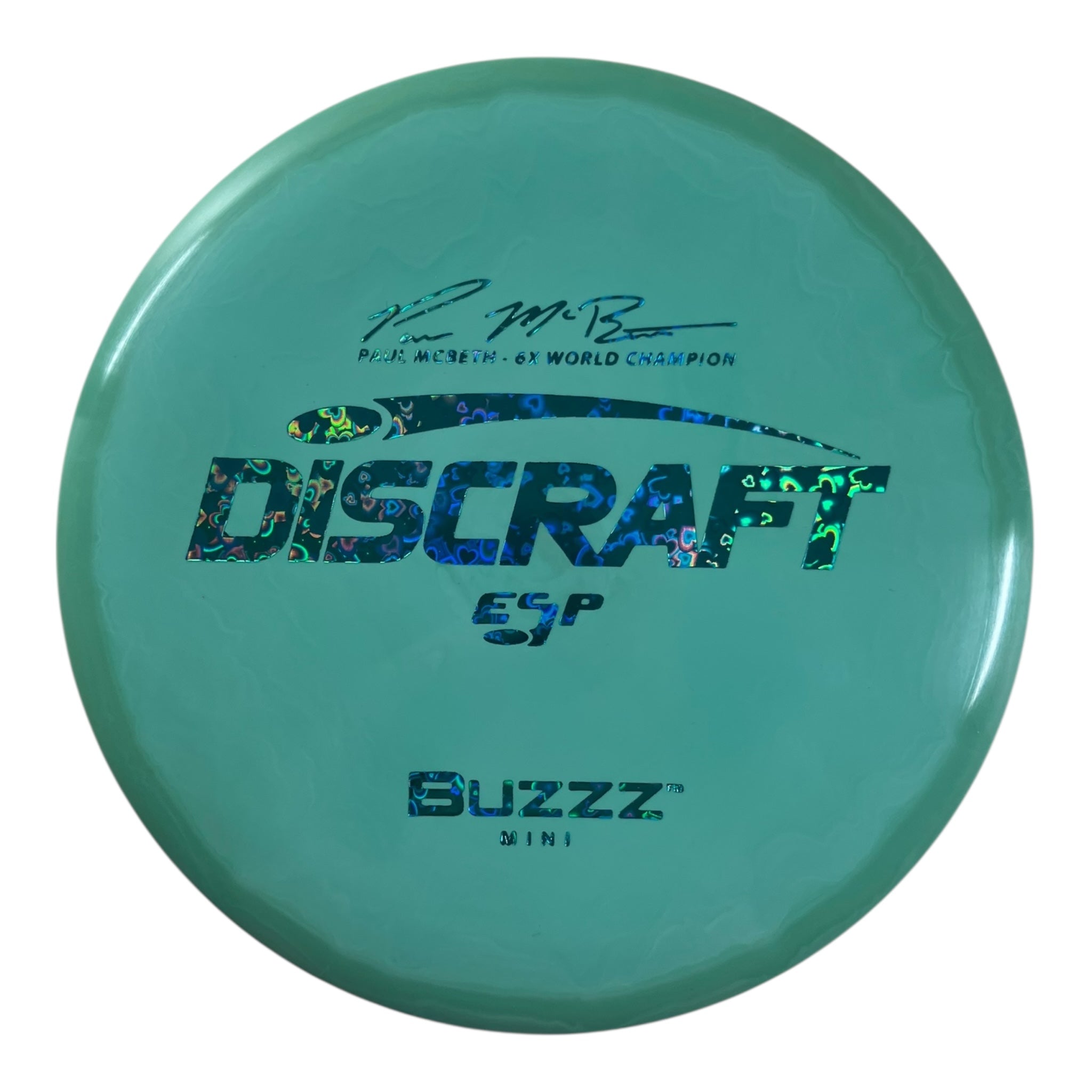 Discraft Discraft Buzzz Mini Marker Disc | ESP | Green/Blue Hearts Disc Golf
