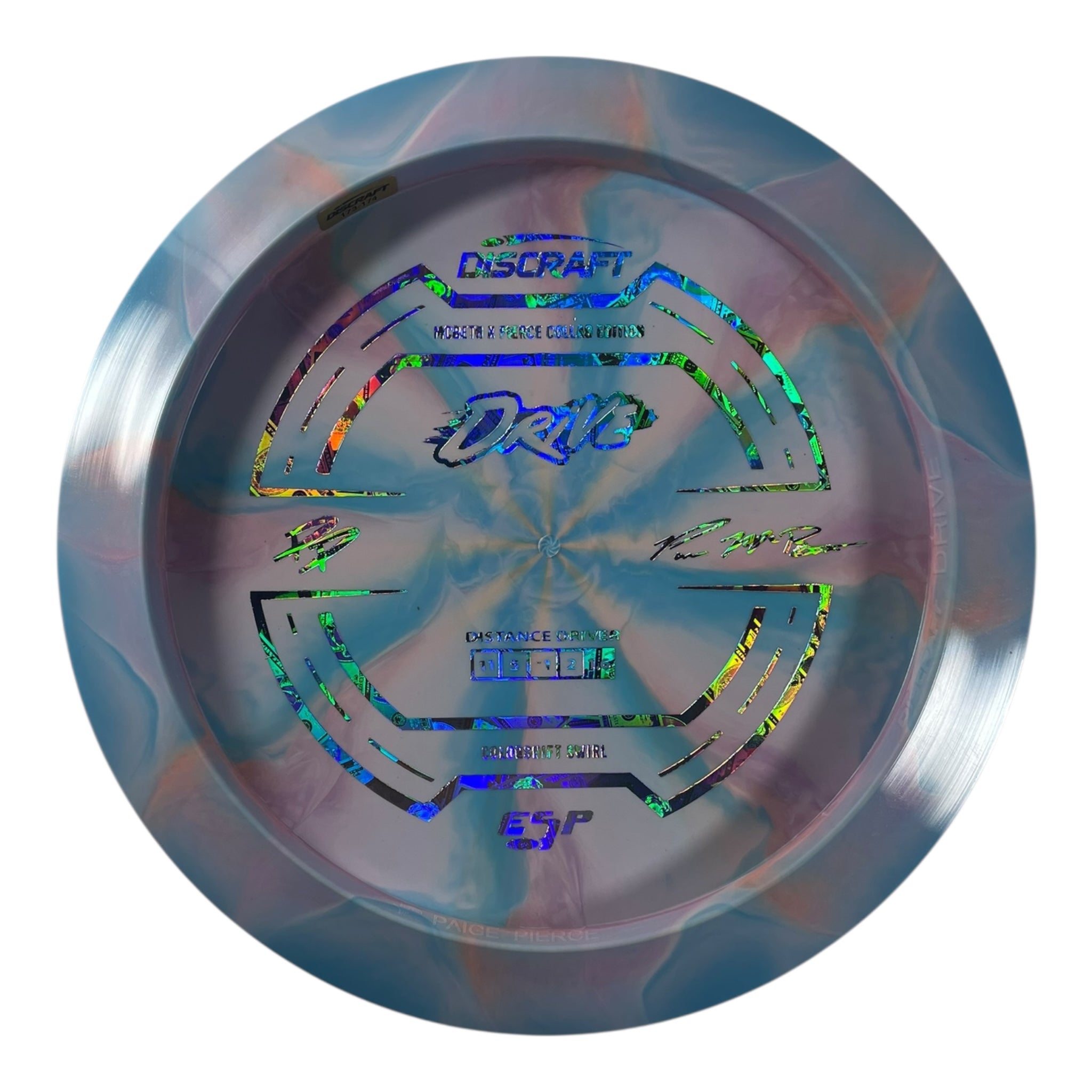 Discraft Drive | Colorshift Swirl ESP | Blue/Money 173g (Paige Pierce / Paul McBeth) Disc Golf