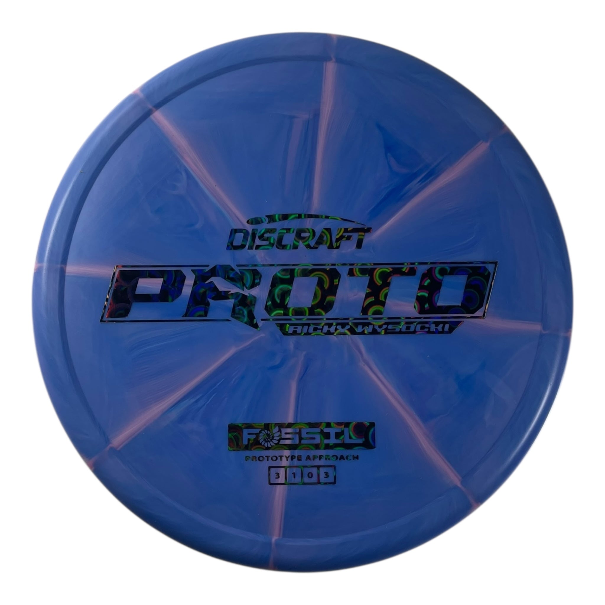 Discraft Fossil | Prototype Putter Blend | Blue/Black Holo 173g (Ricky Wysocki) Disc Golf