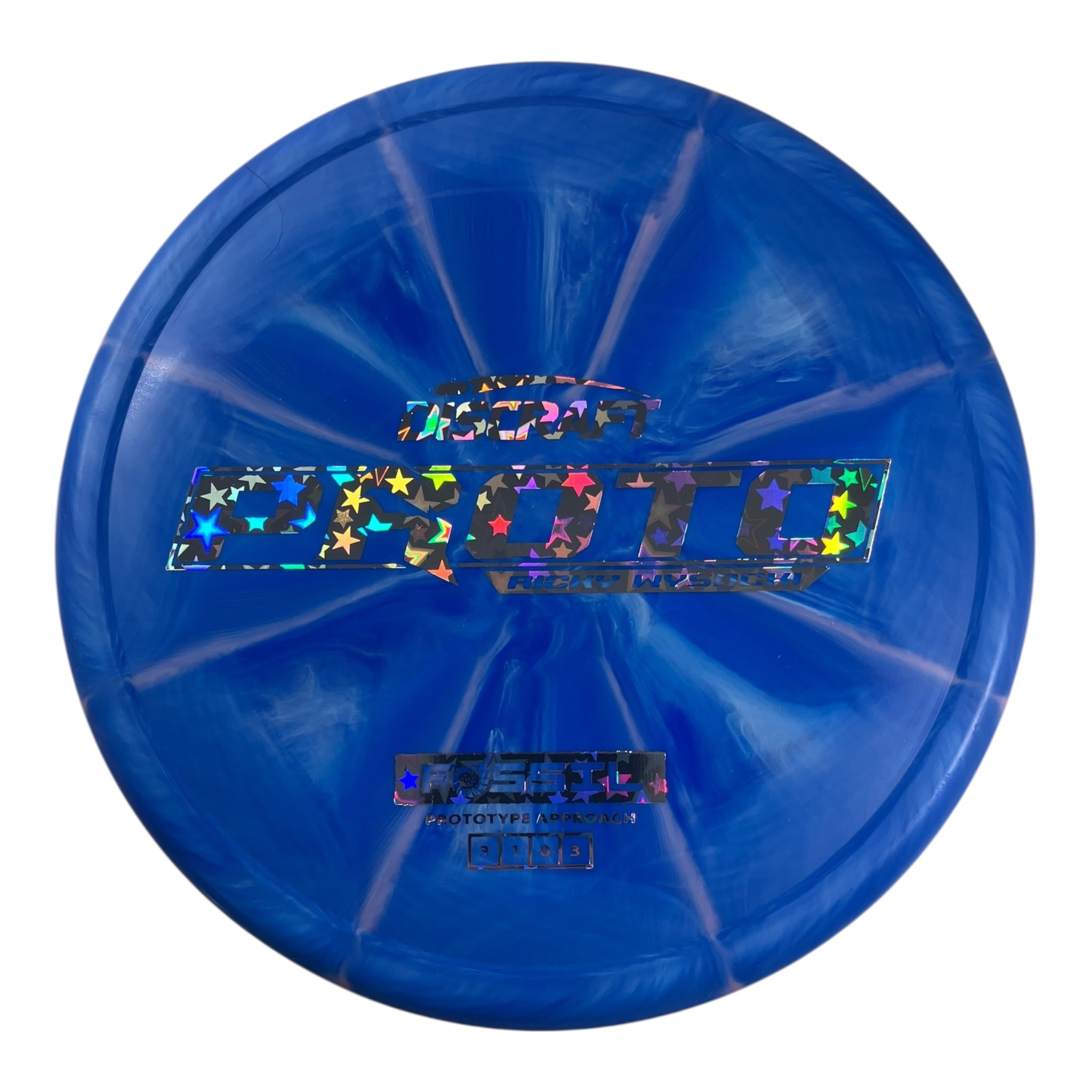 Discraft Fossil | Prototype Putter Blend | Blue/Stars 173g (Ricky Wysocki) Disc Golf