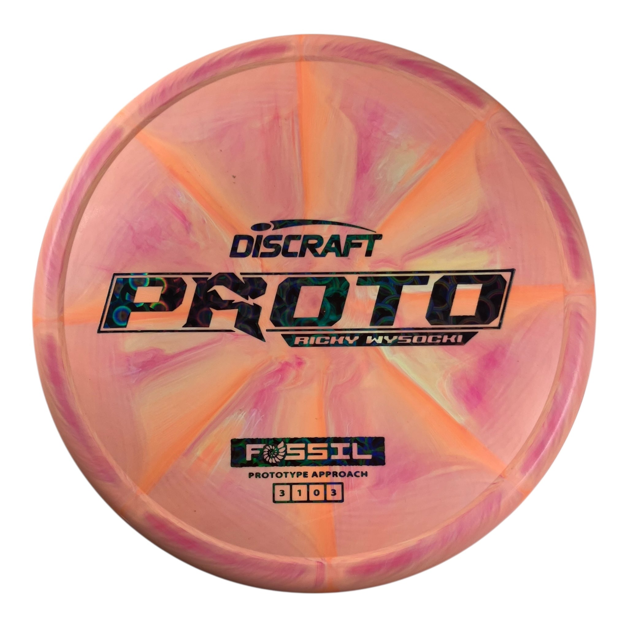 Discraft Fossil | Prototype Putter Blend | Orange/Circles 173g (Ricky Wysocki) Disc Golf