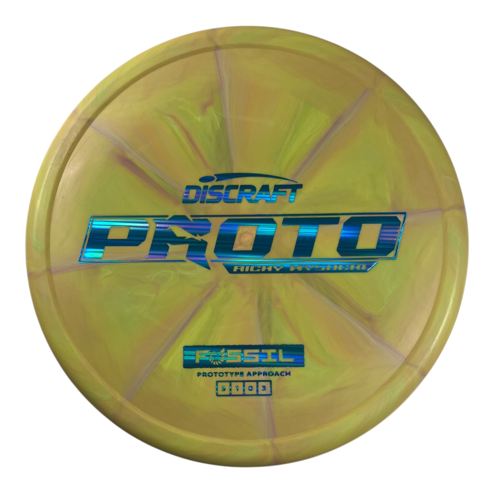 Discraft Fossil | Prototype Putter Blend | Yellow/Blue 173g (Ricky Wysocki) Disc Golf
