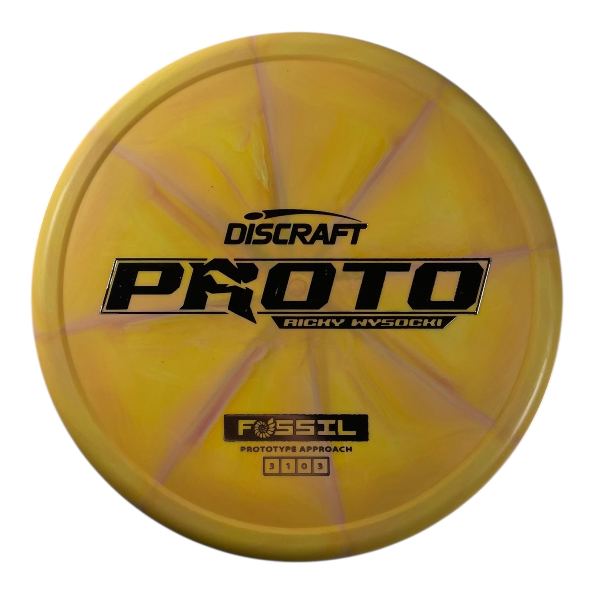 Discraft Fossil | Prototype Putter Blend | Yellow/Silver 175g (Ricky Wysocki) Disc Golf