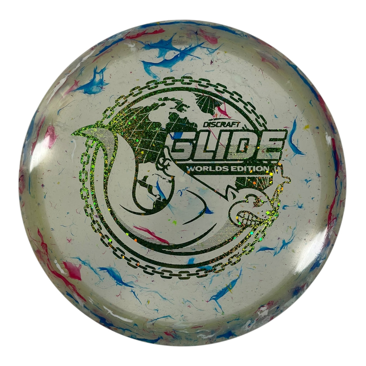 Discraft Glide | Jawbreaker Z FLX | Blue/Green Sparkle 175g (Around the World) Disc Golf