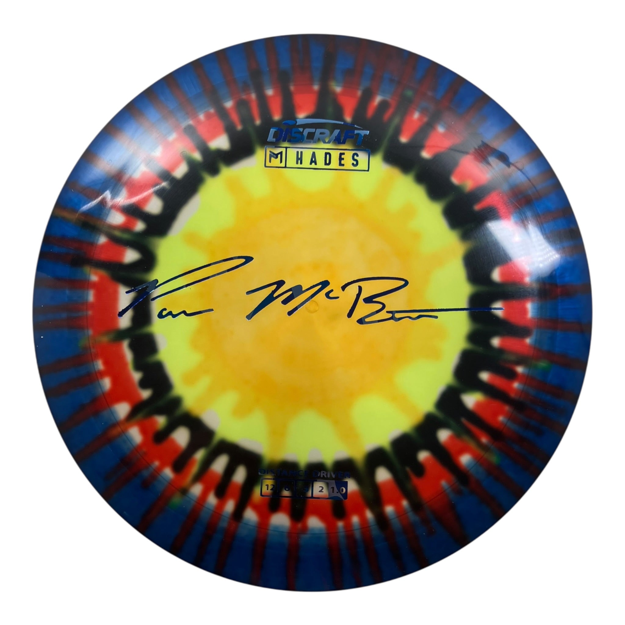 Discraft Hades | Z Line Fly Dye | Blue/Yellow/Stripes 174g (Paul McBeth) Disc Golf