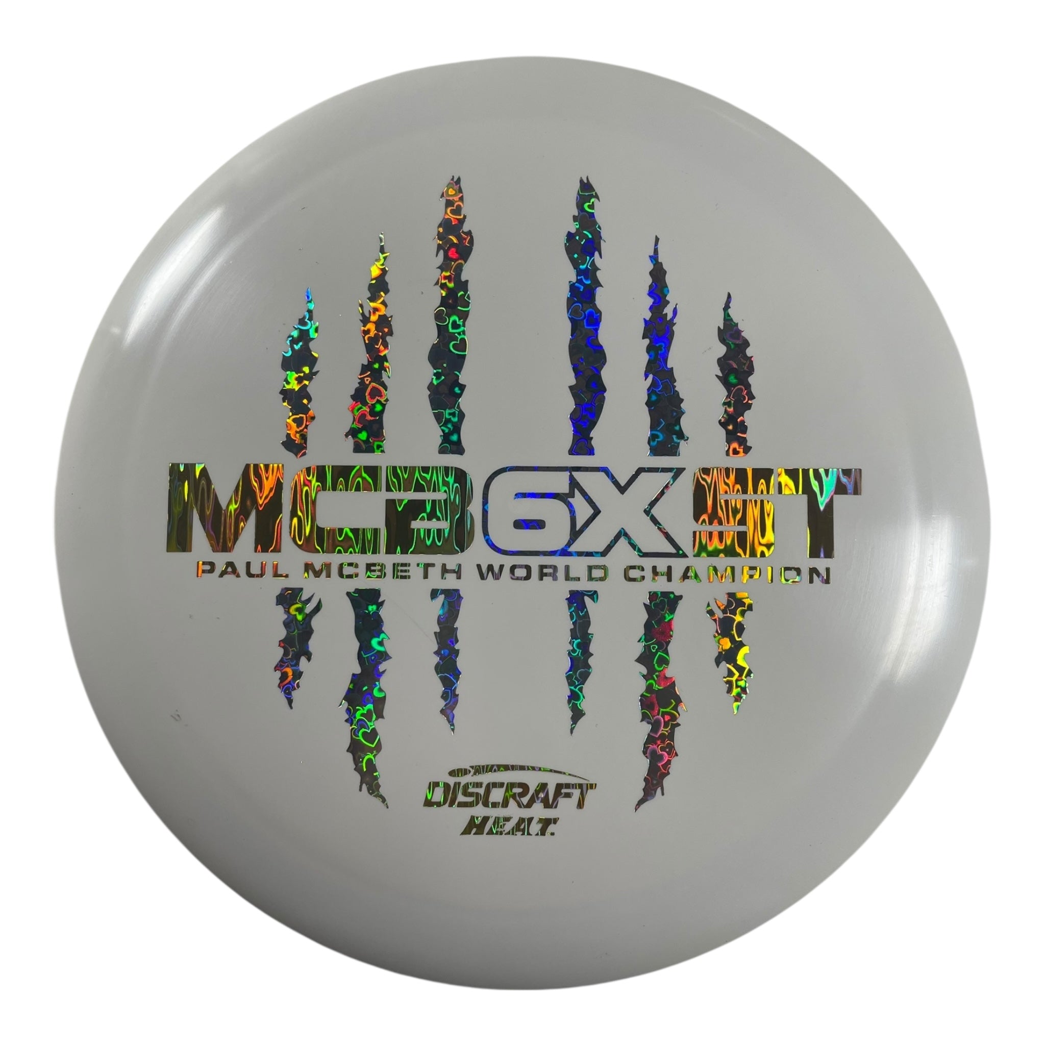 Discraft Heat | ESP | White/Gold/Heart 180g (Paul McBeth 6x Claw) Disc Golf
