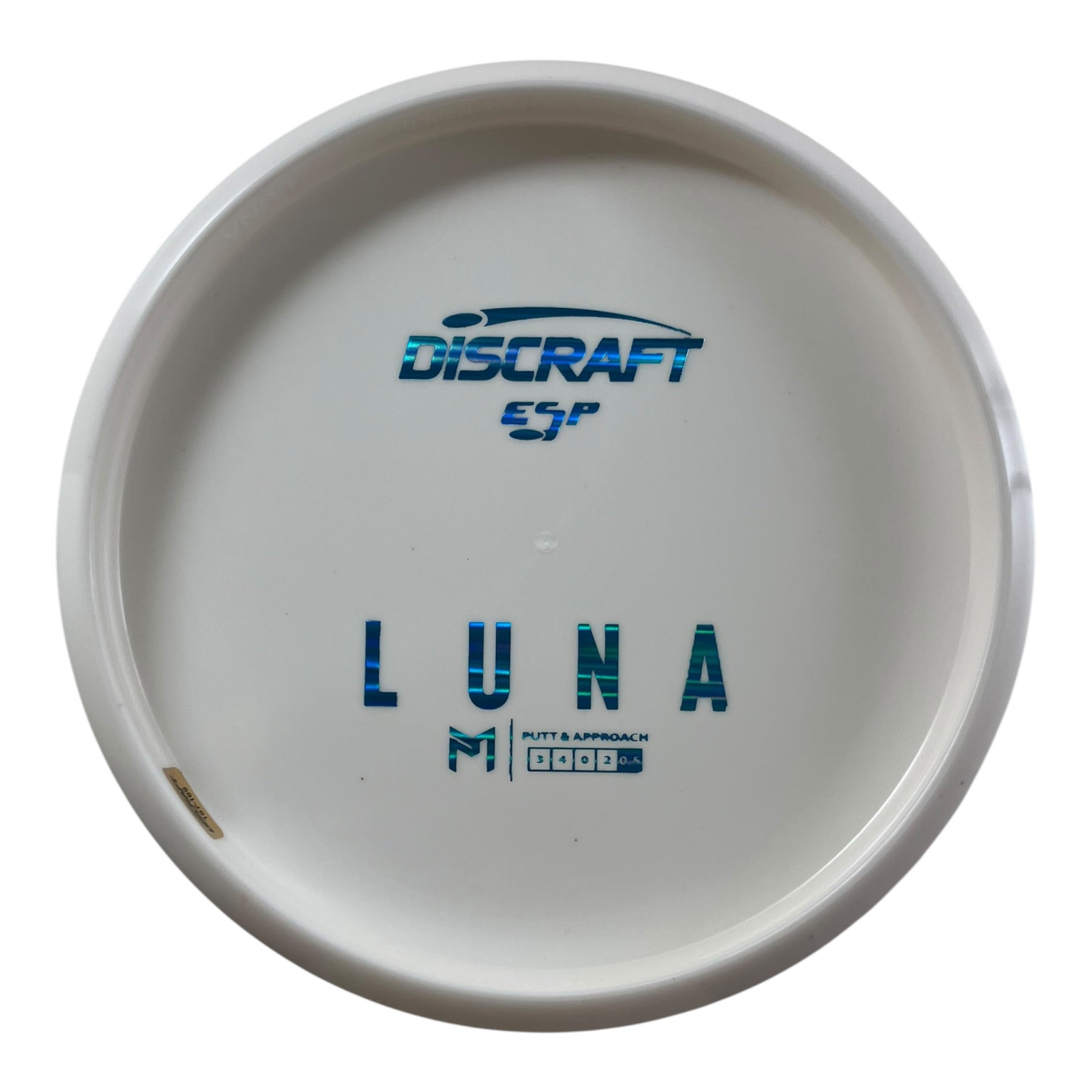 Discraft Luna | ESP | White/Blue Holo 169g (Paul McBeth Bottom Stamp) Disc Golf