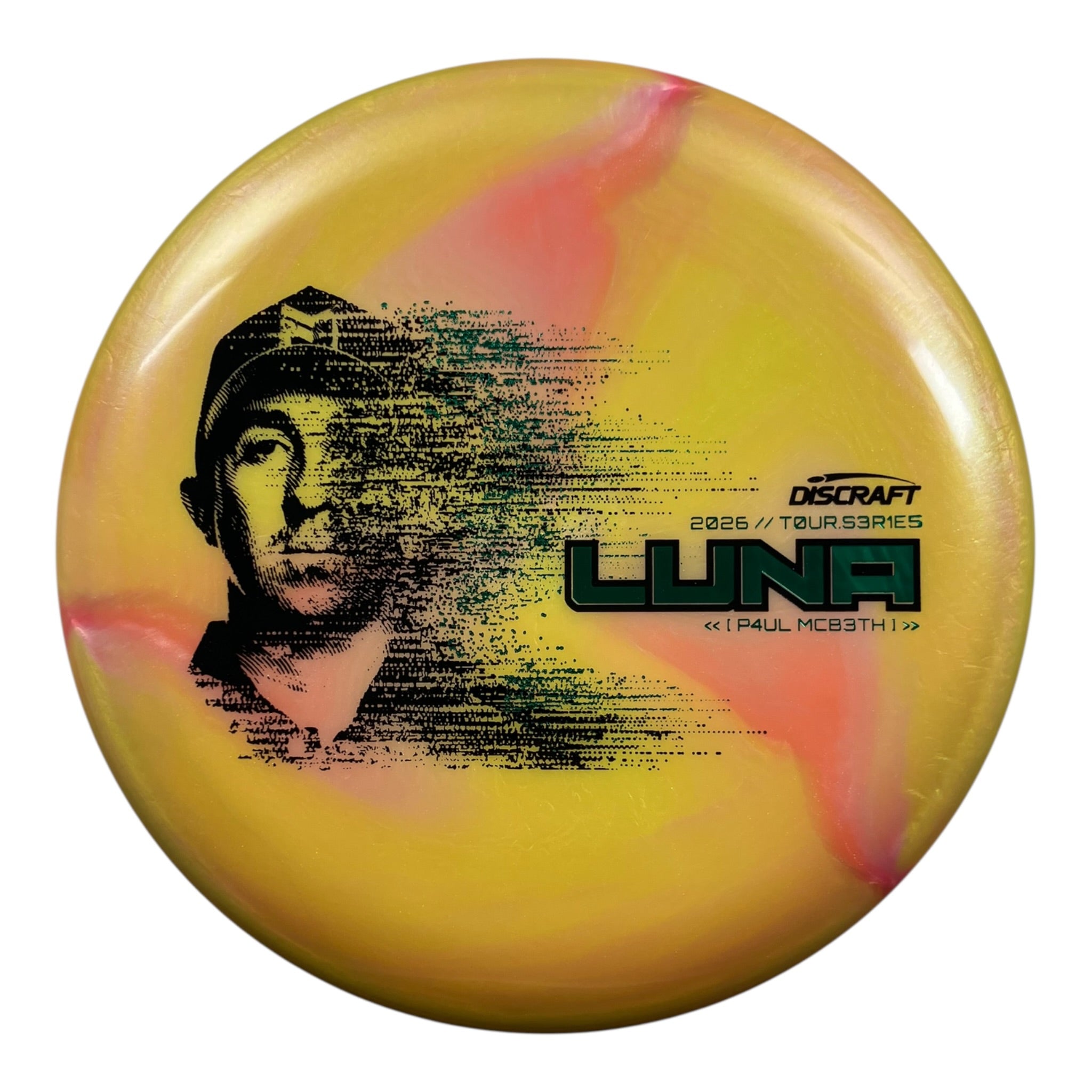 Discraft Luna | Titanium Big Z | Yellow/Green 173g (Paul McBeth 2026 Tour Series) Disc Golf
