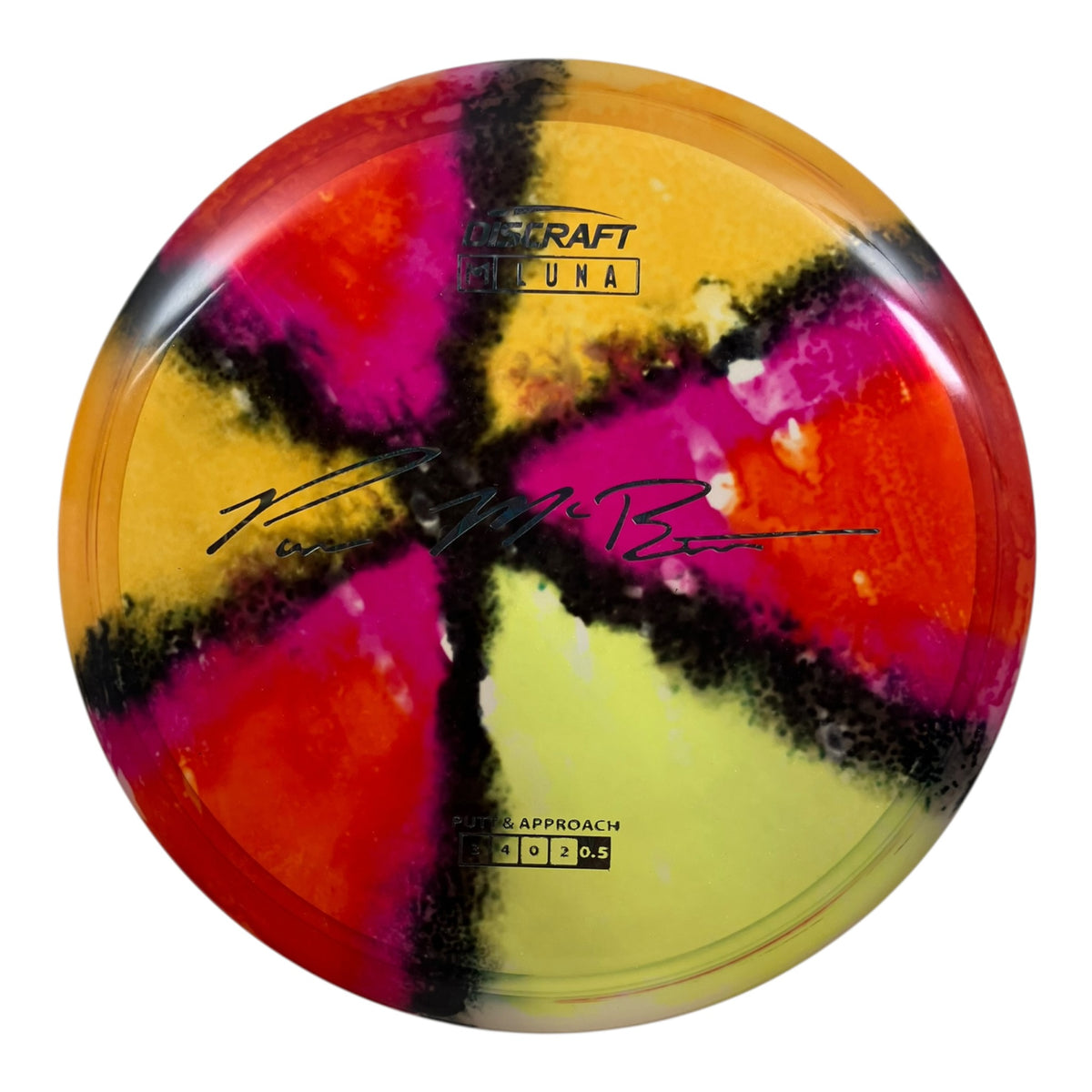 Discraft Luna | Z Line Fly Dye | Black/Multi/Holo 171g (Paul McBeth) Disc Golf