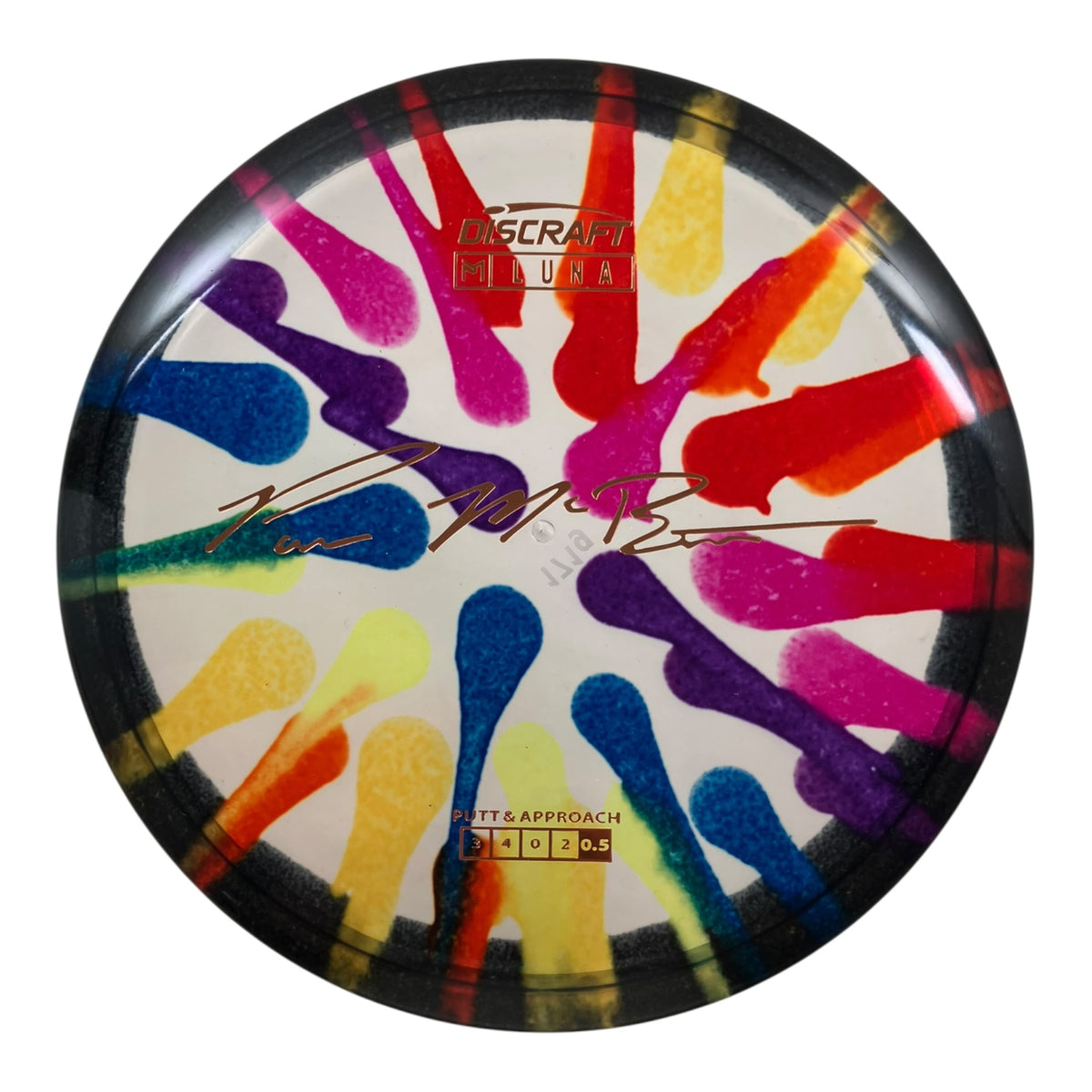 Discraft Luna | Z Line Fly Dye | Multi/Black/Gold 171g (Paul McBeth) Disc Golf