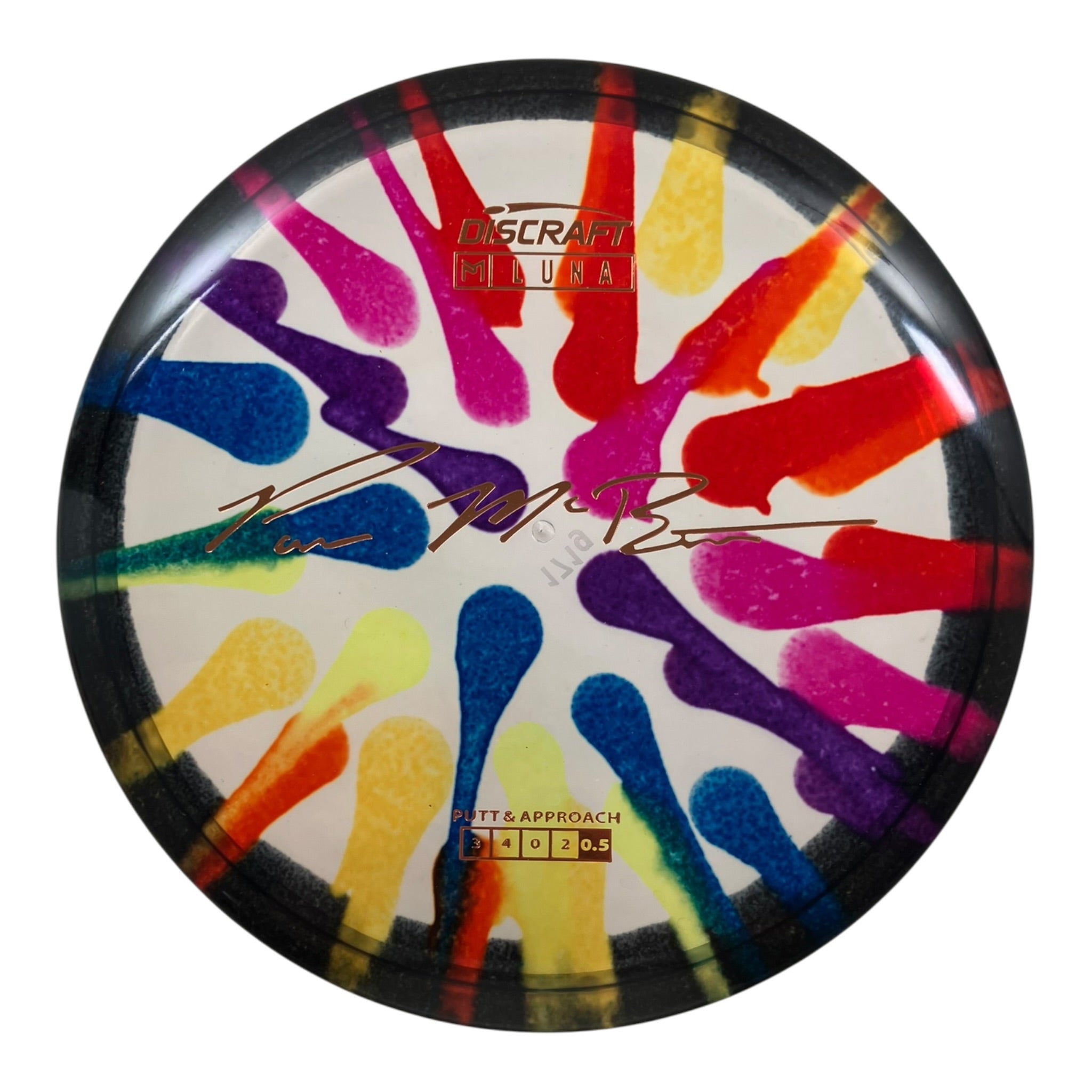 Discraft Luna | Z Line Fly Dye | Multi/Black/Gold 171g (Paul McBeth) Disc Golf