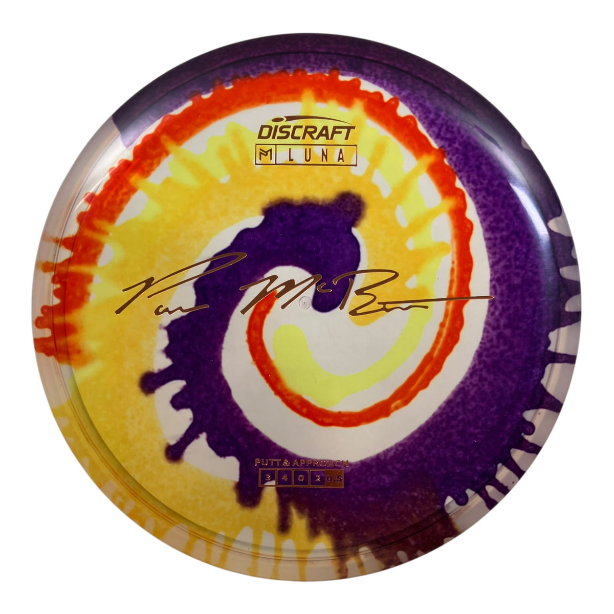 Discraft Luna | Z Line Fly Dye | Purple/Gold 172g (Paul McBeth) Disc Golf