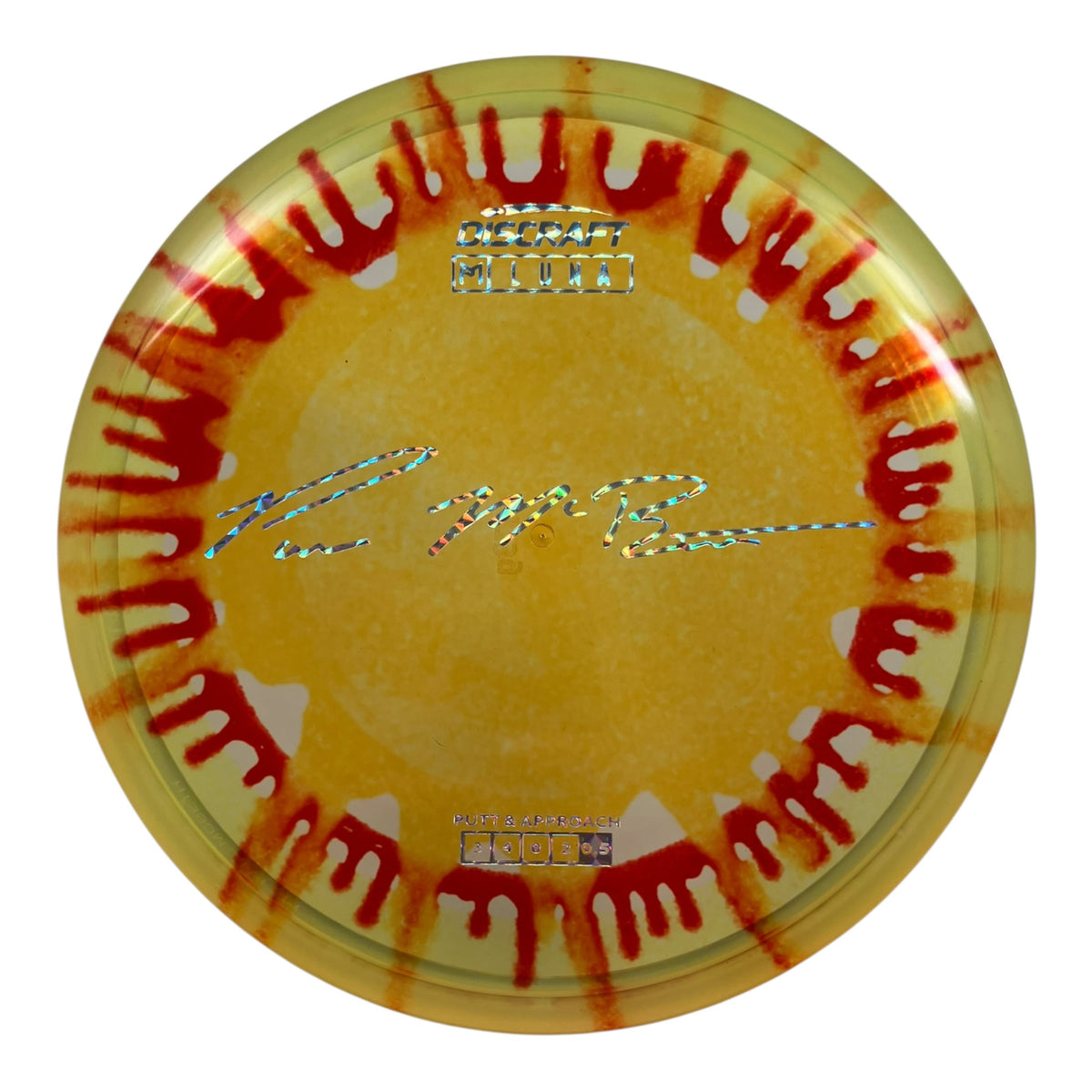 Discraft Luna | Z Line Fly Dye | Yellow/Metal 173g (Paul McBeth) Disc Golf