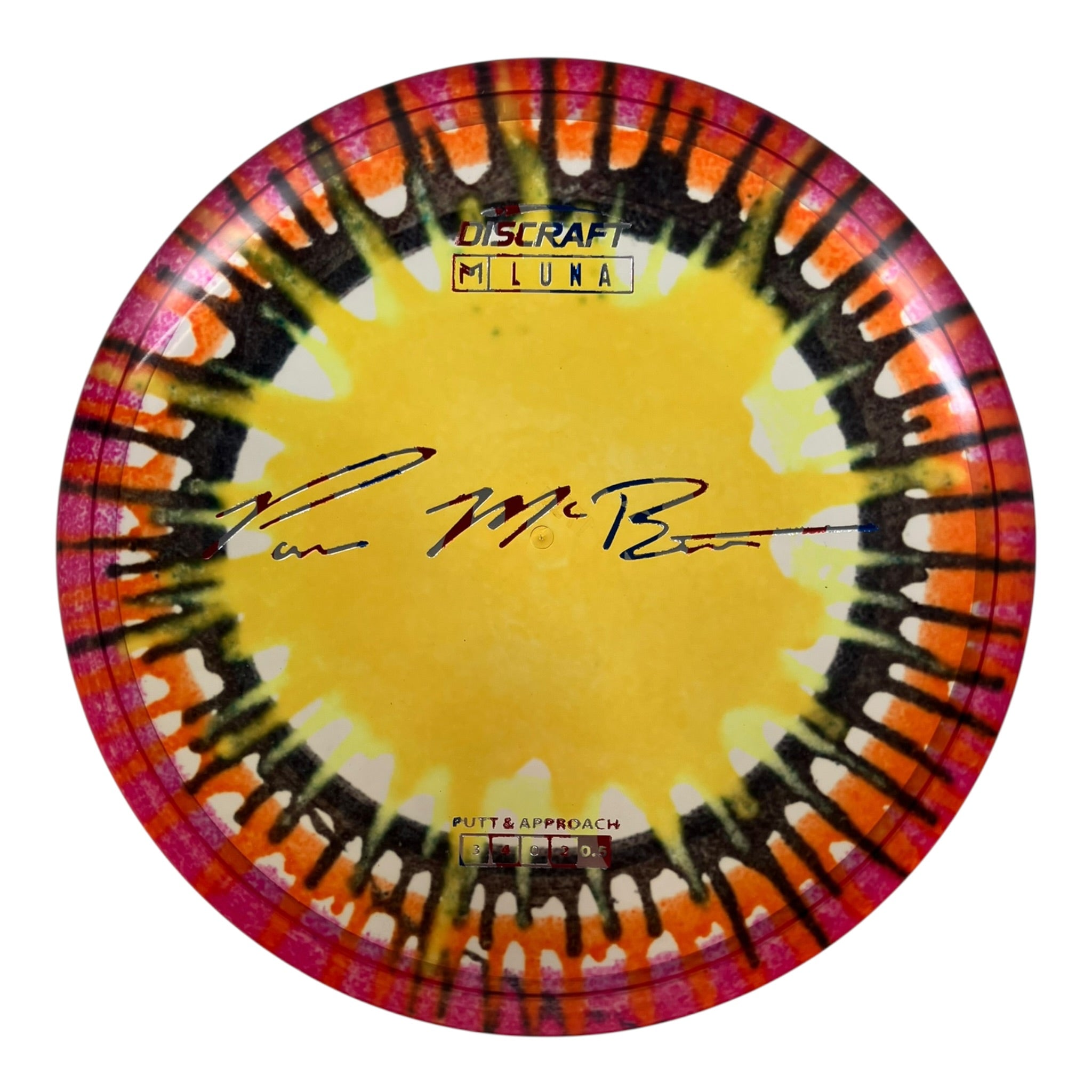 Discraft Luna | Z Line Fly Dye | Yellow/USA 173g (Paul McBeth) Disc Golf