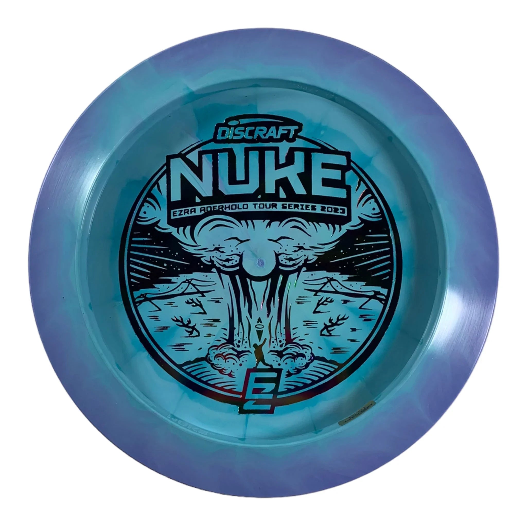 Discraft Nuke | ESP | Blue/Rainbow 174g (Ezra Aderhold) Disc Golf