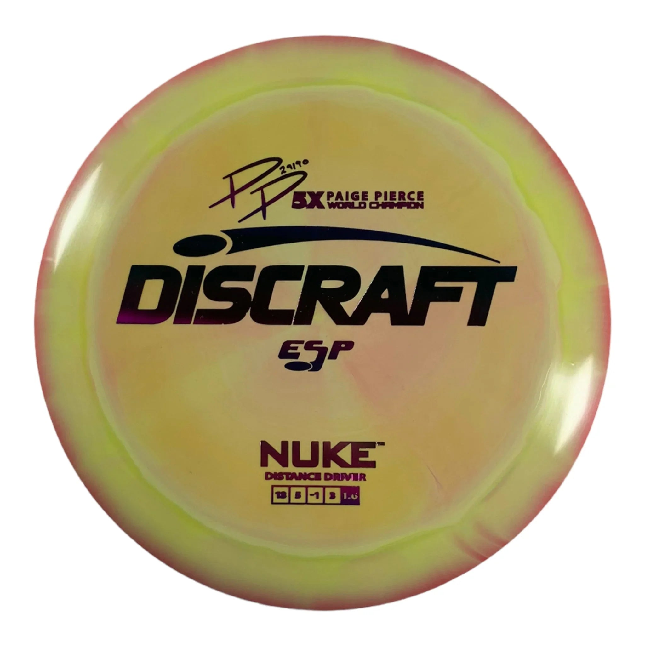 Discraft Nuke | ESP | Yellow/Sunset 174g (Paige Pierce) Disc Golf