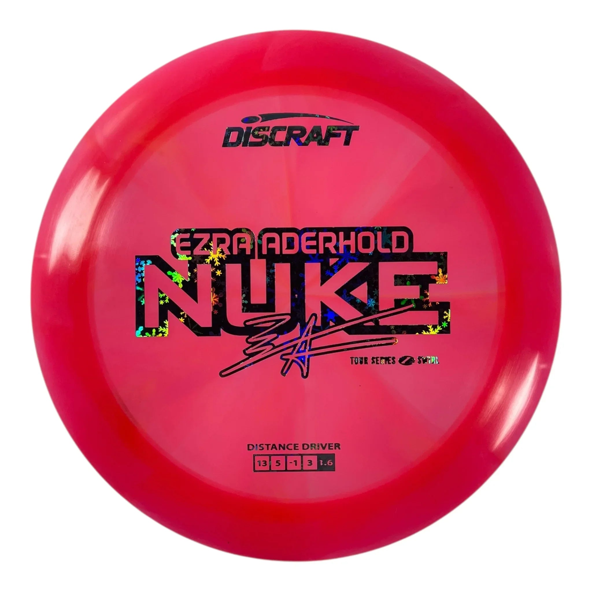 Discraft Nuke | Z Swirl | Pink/Snowflakes 174g (Ezra Aderhold 2025 Tour Series) Disc Golf