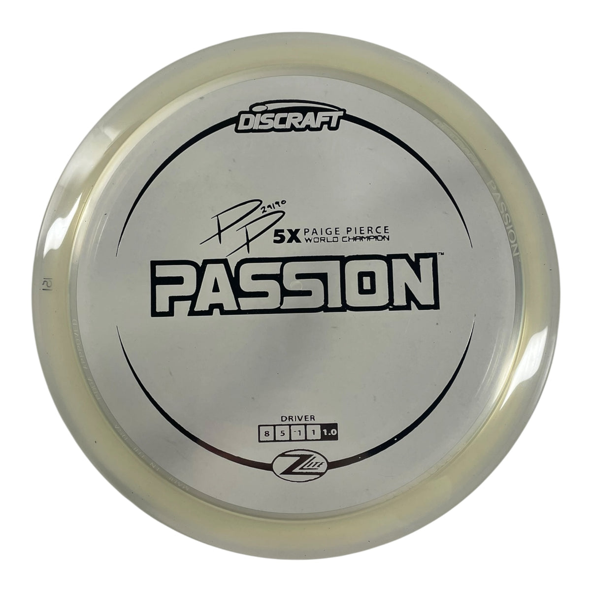 Discraft Passion | Z Lite | Clear/Silver 151g (Paige Pierce) Disc Golf