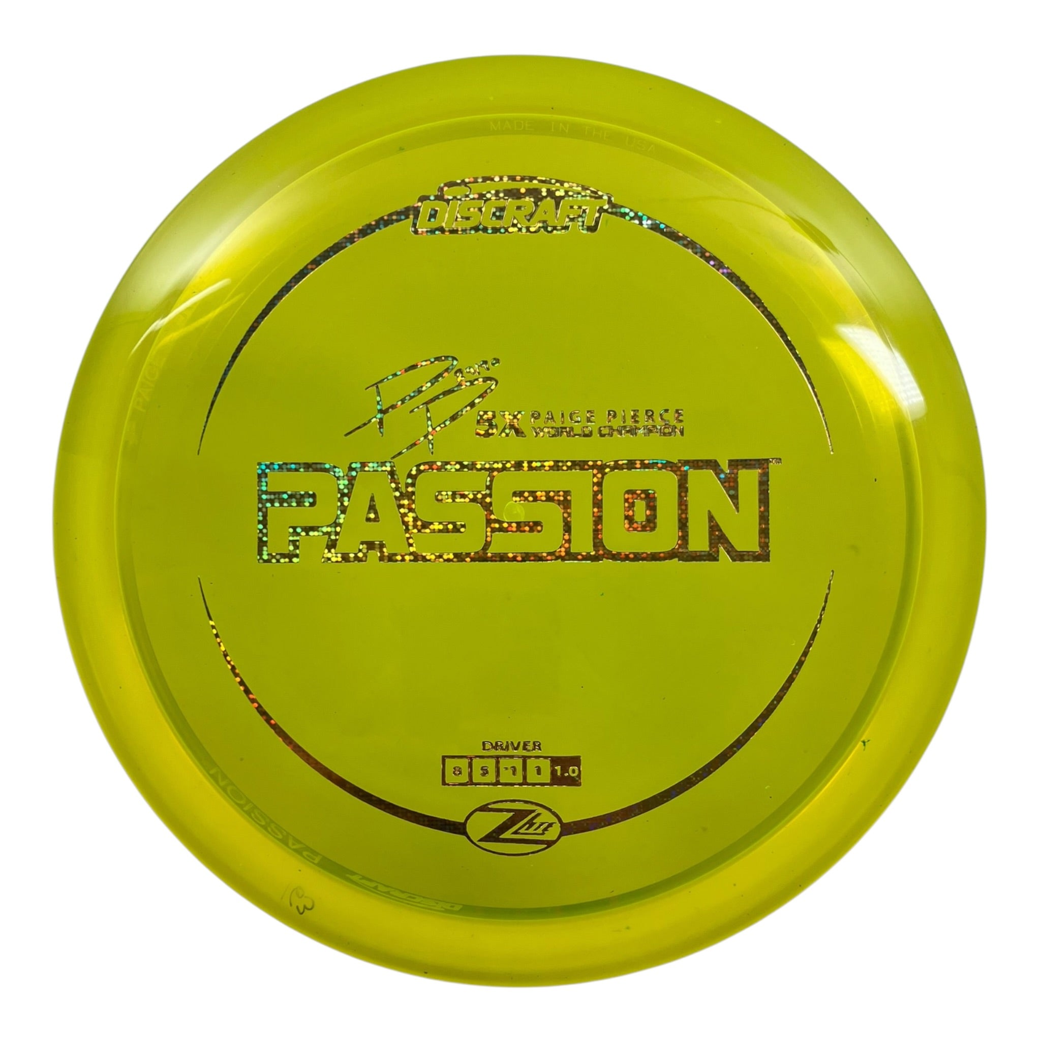 Discraft Passion | Z Lite | Yellow/Gold 163g (Paige Pierce) Disc Golf