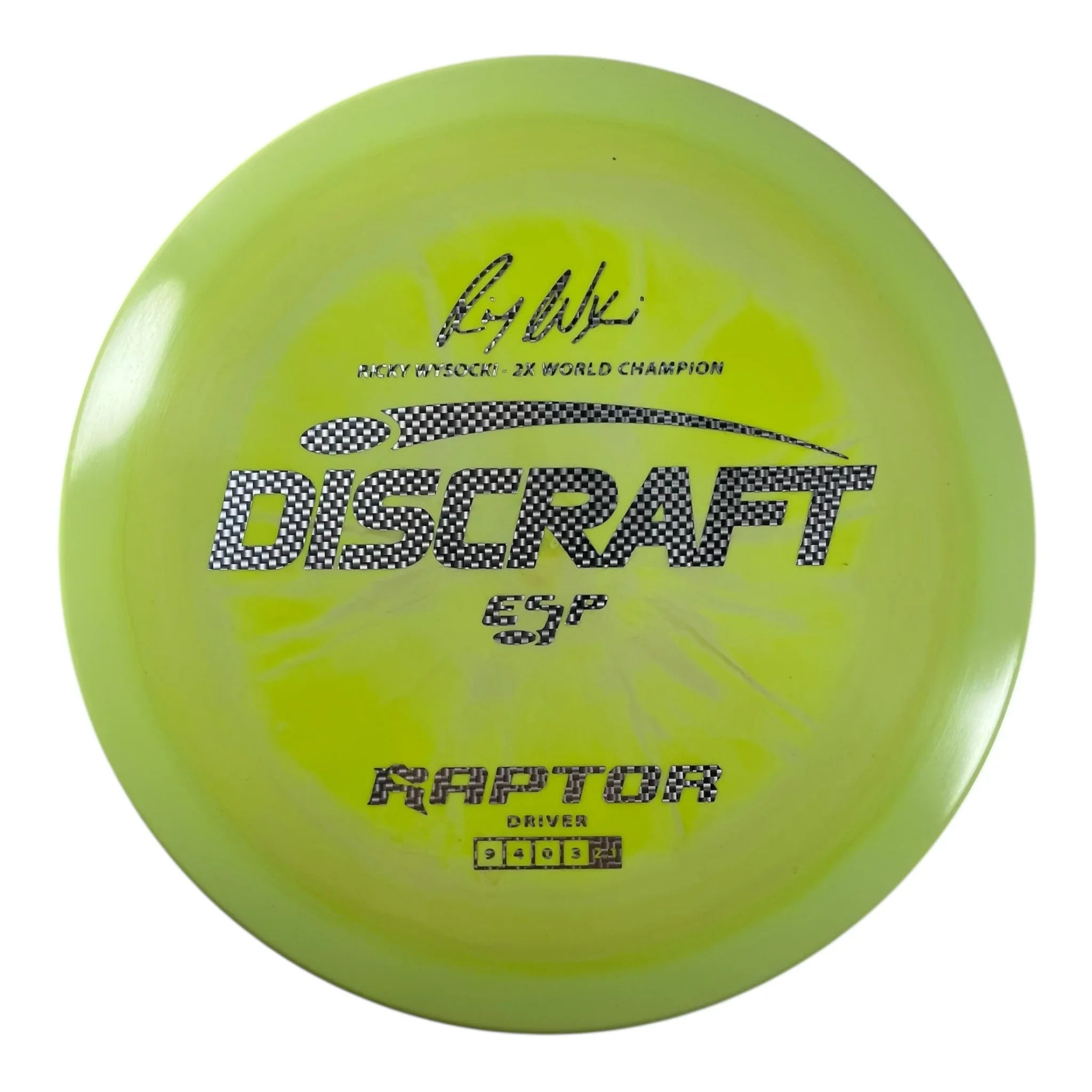 Discraft Raptor | ESP | Yellow/Silver 174g (Ricky Wysocki) Disc Golf