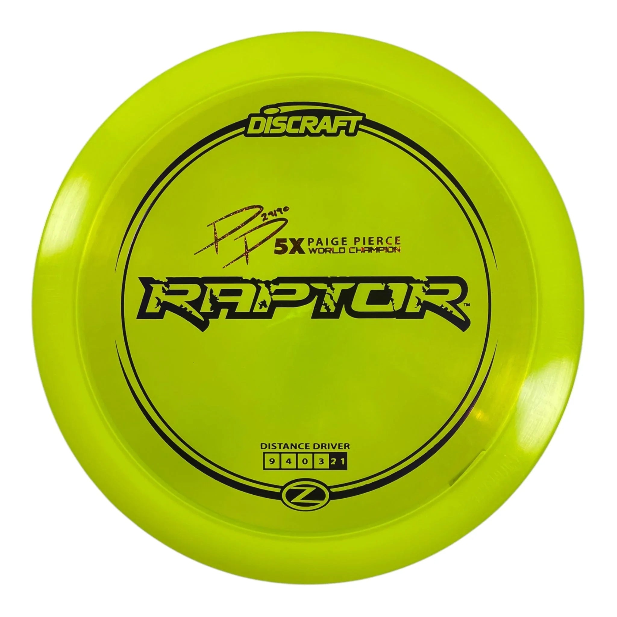 Discraft Raptor | Z Line | Yellow/Purple 173g (Paige Pierce) Disc Golf