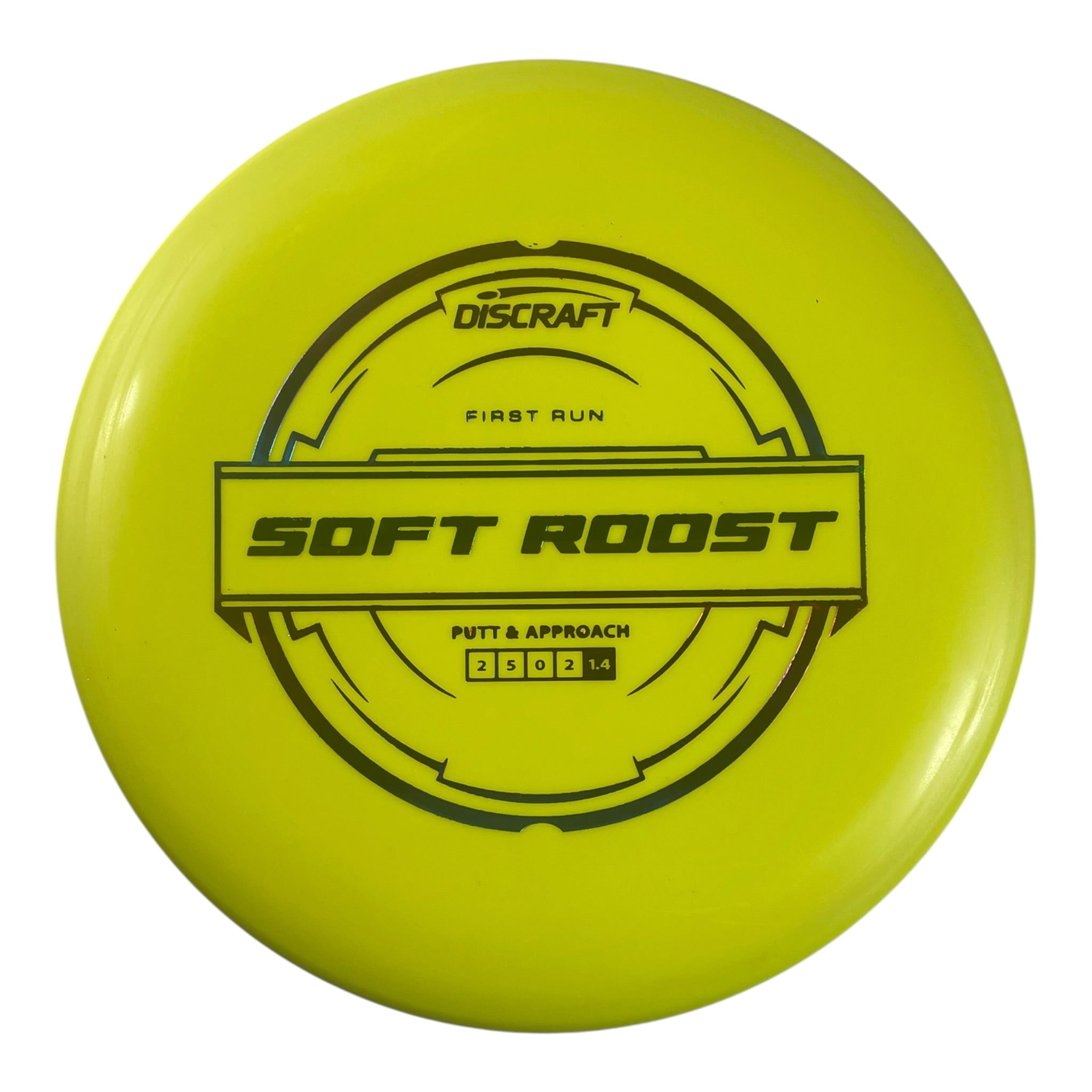Discraft Roost | Putter Line Soft | Yellow/Rainbow 172g (First Run) Disc Golf