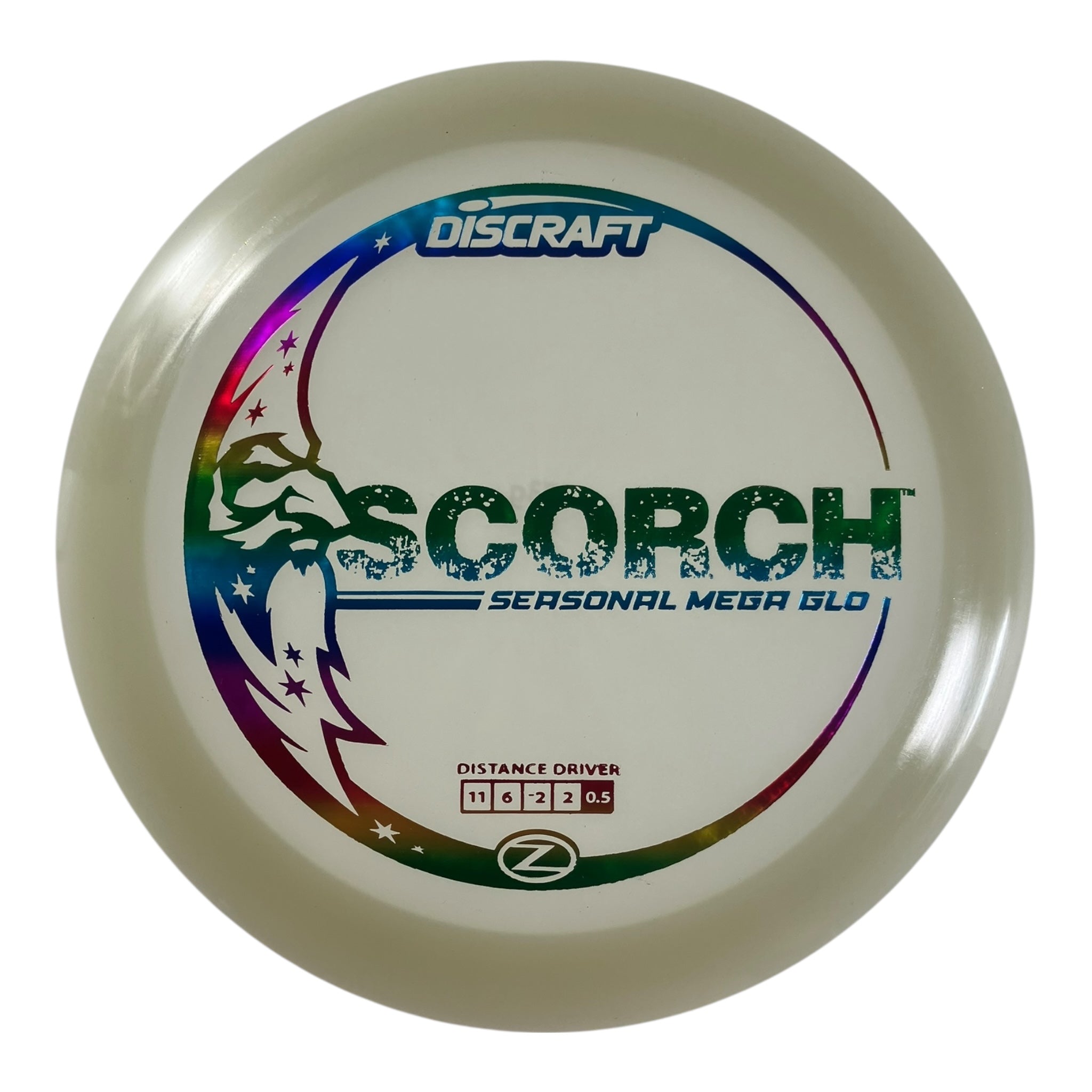 Discraft Scorch | Mega-Glo | Glow/Rainbow 173g Disc Golf