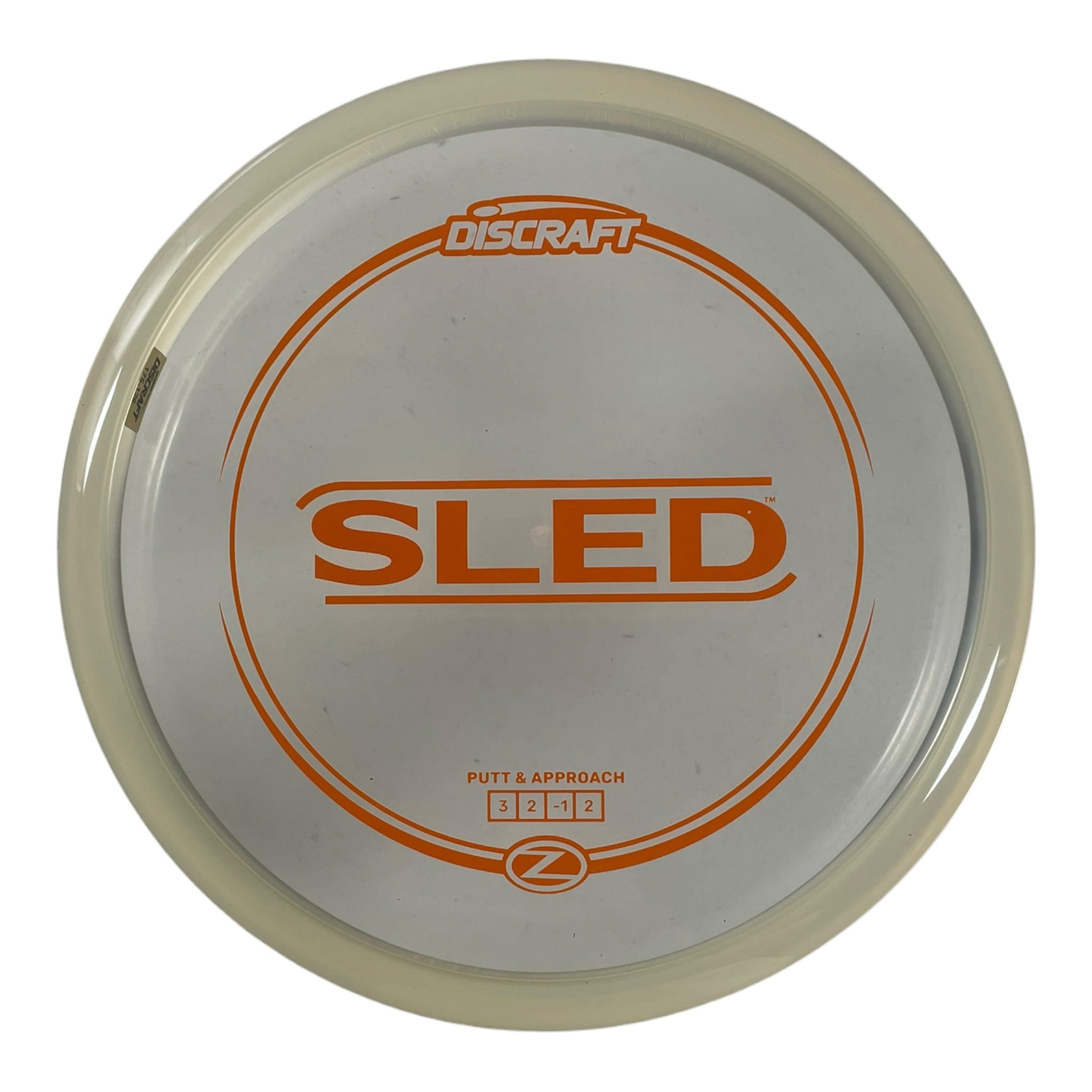 Discraft Sled | Z Line | Clear/Orange 176g Disc Golf