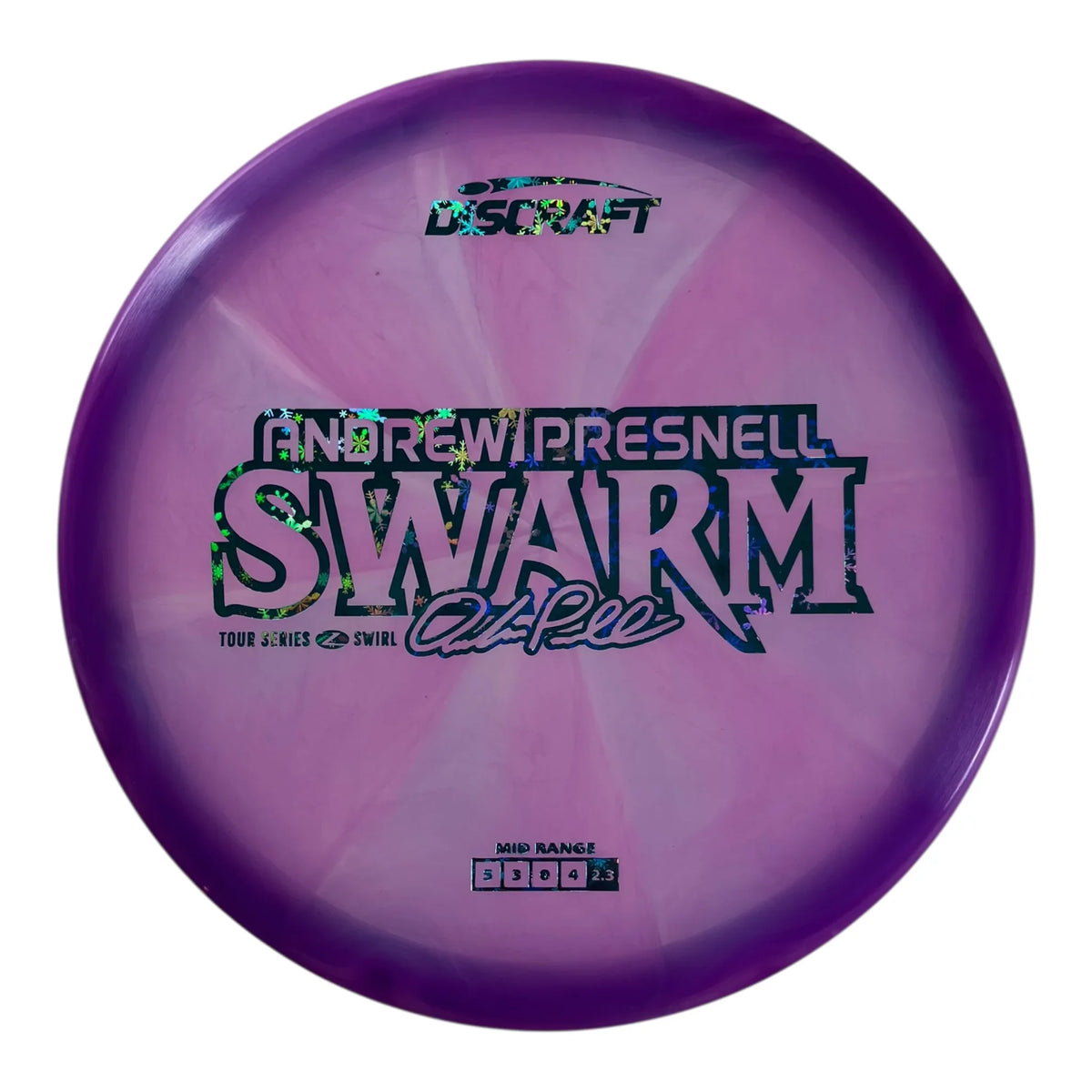 Discraft Swarm | Z Swirl | Purple/Flakes 175g (Andrew Presnell 2025 Tour Series) Disc Golf