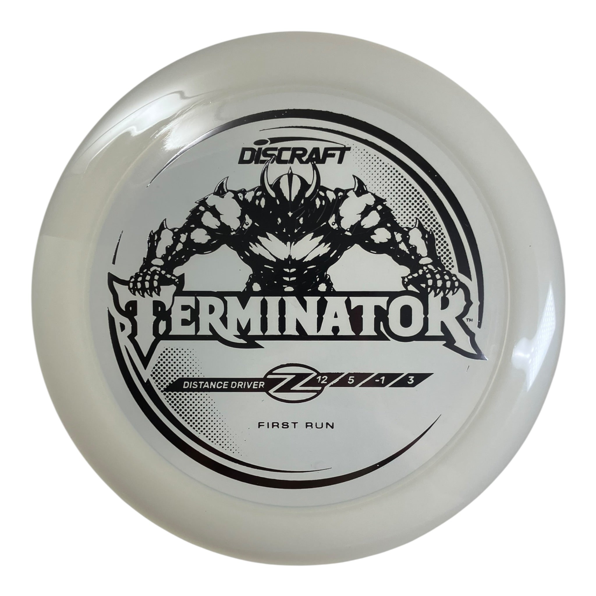 Discraft Terminator | Z Line | White/Silver 172g (First Run) Disc Golf