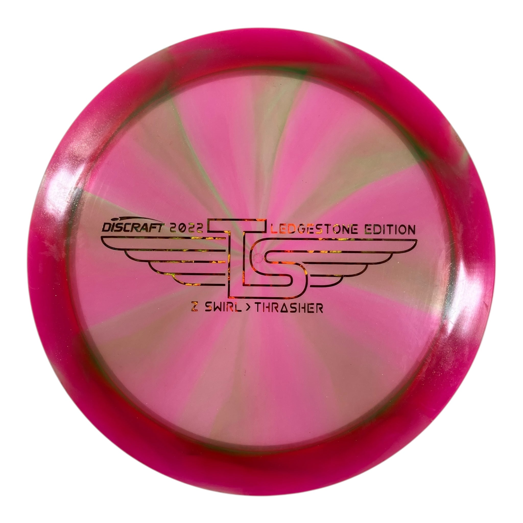 Discraft Thrasher - Used Fair | Z Swirl | Coral/Gold 175g Disc Golf