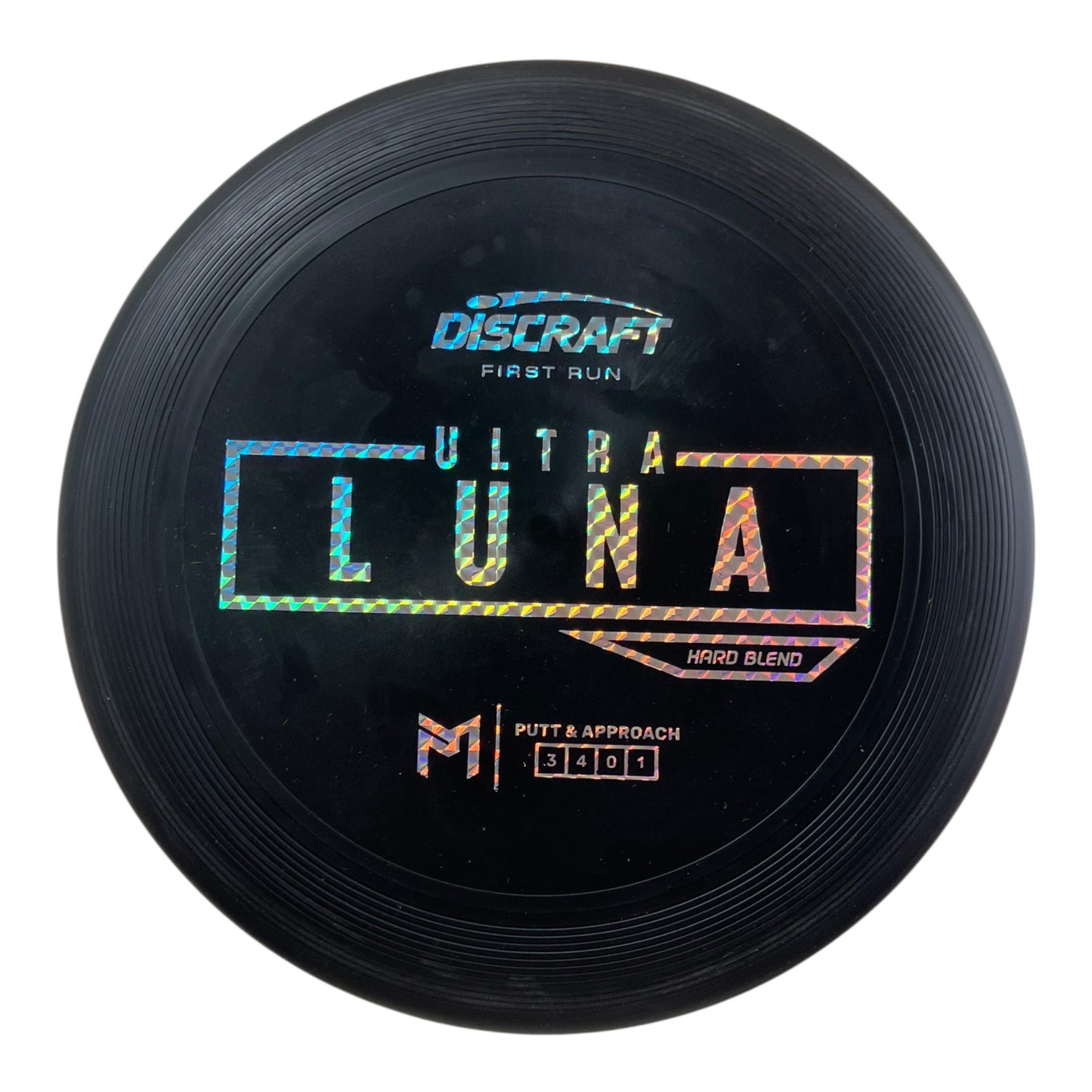 Discraft UltraLuna | Putter Line Hard | Black/Metal 171-172g (First Run) Disc Golf