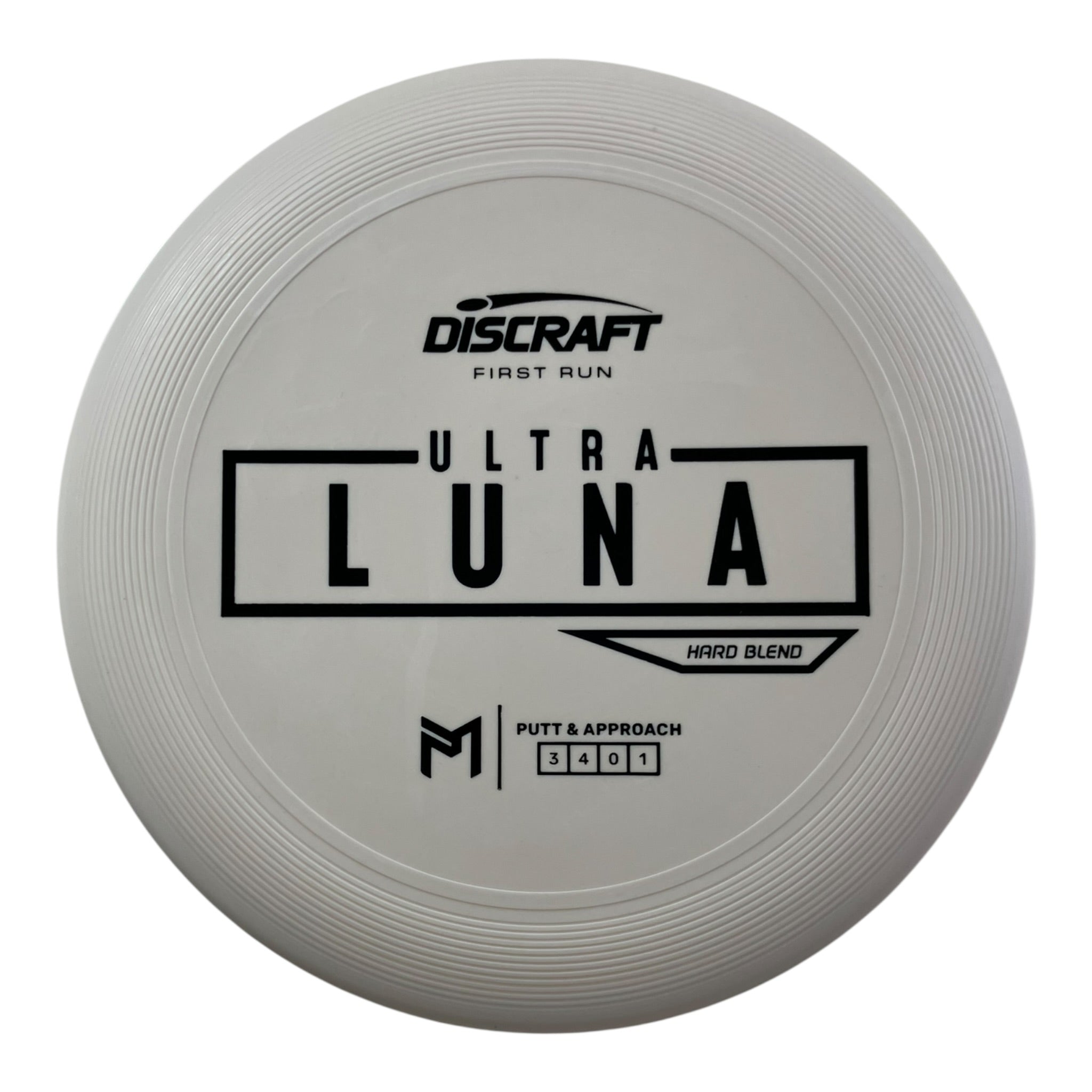 Discraft UltraLuna | Putter Line Hard | White/Black 167-170g (First Run) Disc Golf