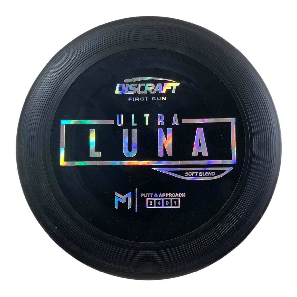 Discraft UltraLuna | Putter Line Soft | Black/Holo 169g (First Run) Disc Golf