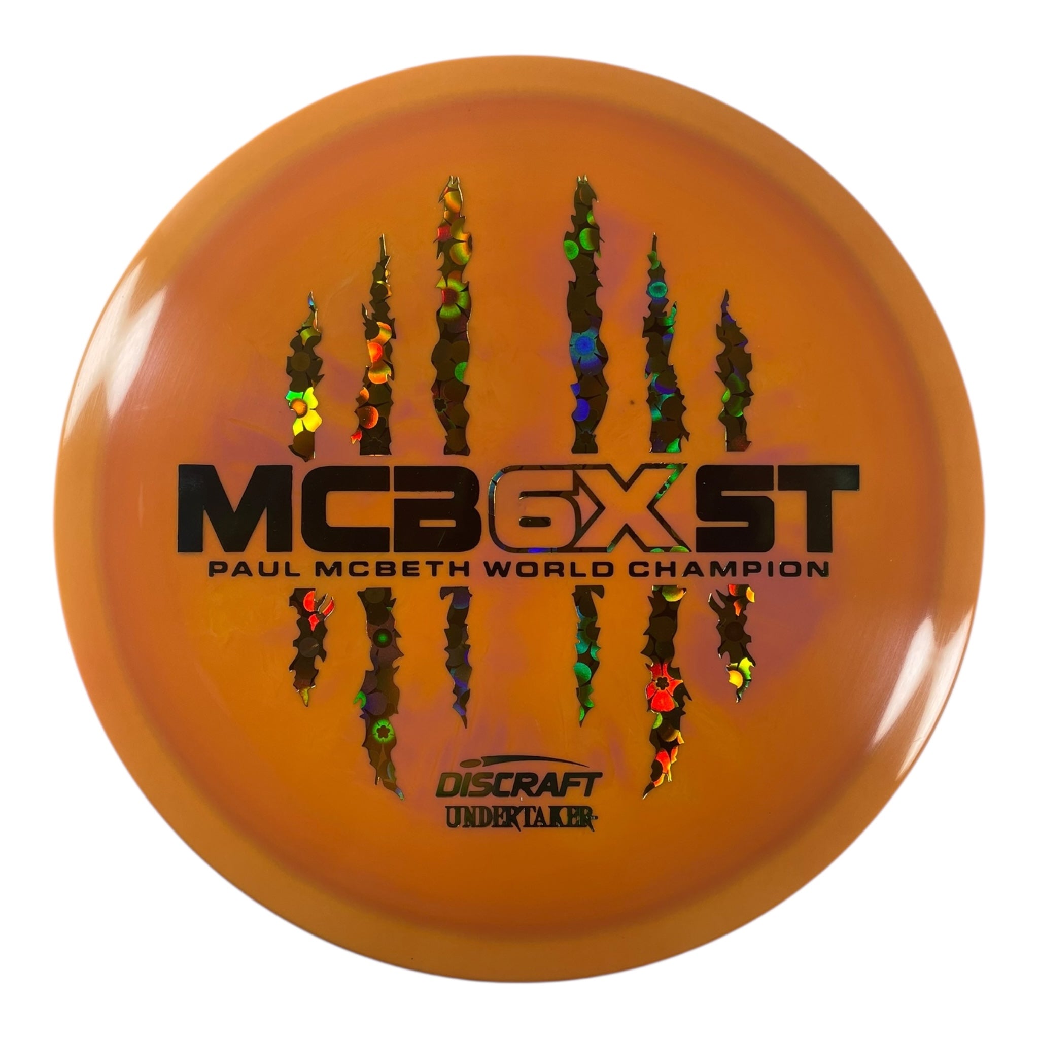 Discraft Undertaker | ESP | Orange/Flowers 174g (Paul McBeth 6x Claw) Disc Golf